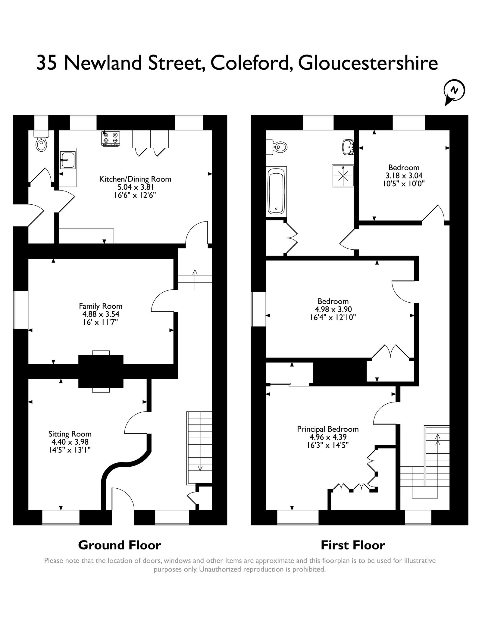 Huntingdon House, 35, Newland Street, Coleford floorplan