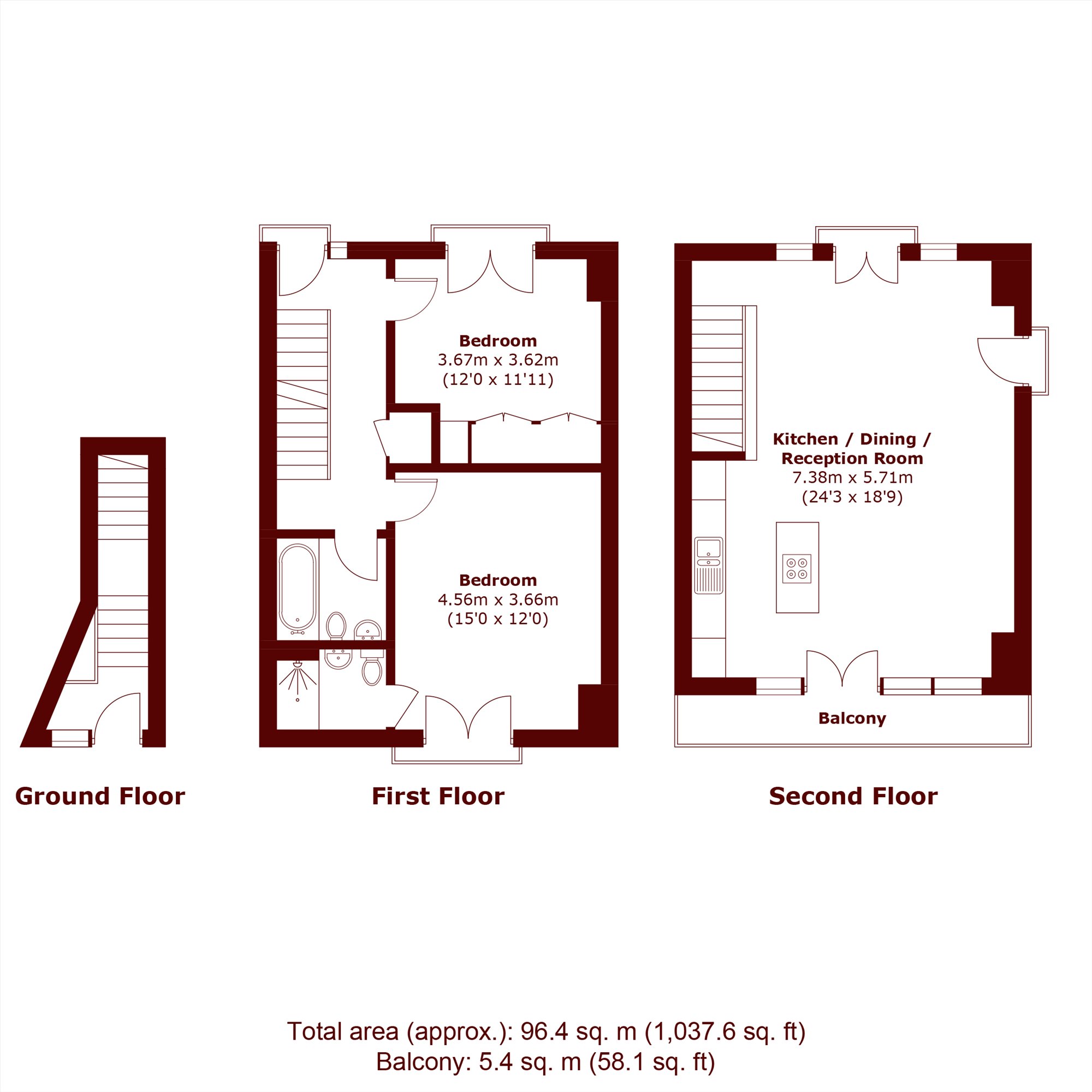 2 Cedar Mews, 74-78, Geoffrey Road, London floorplan