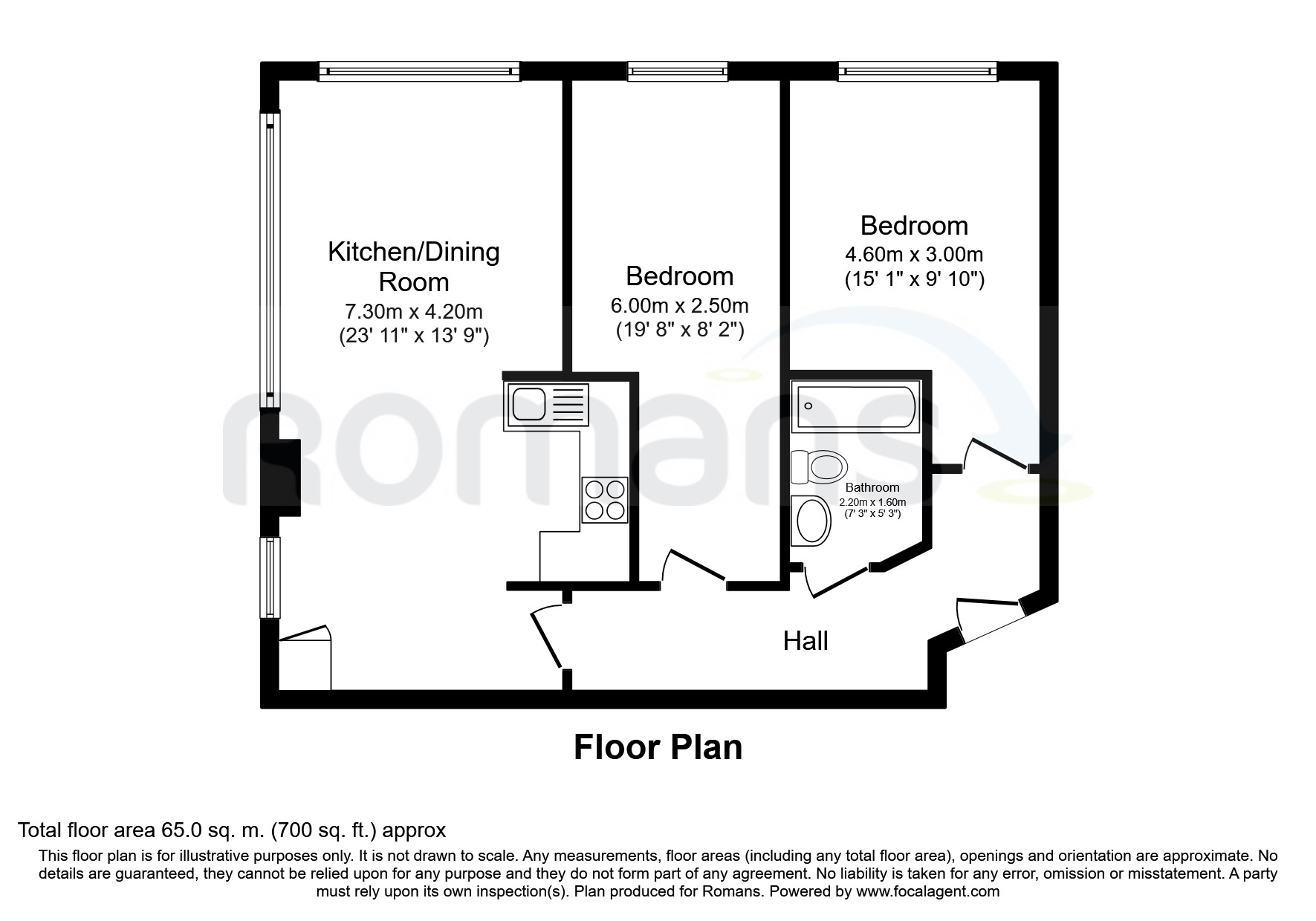 6, Vantage House, Hook floorplan