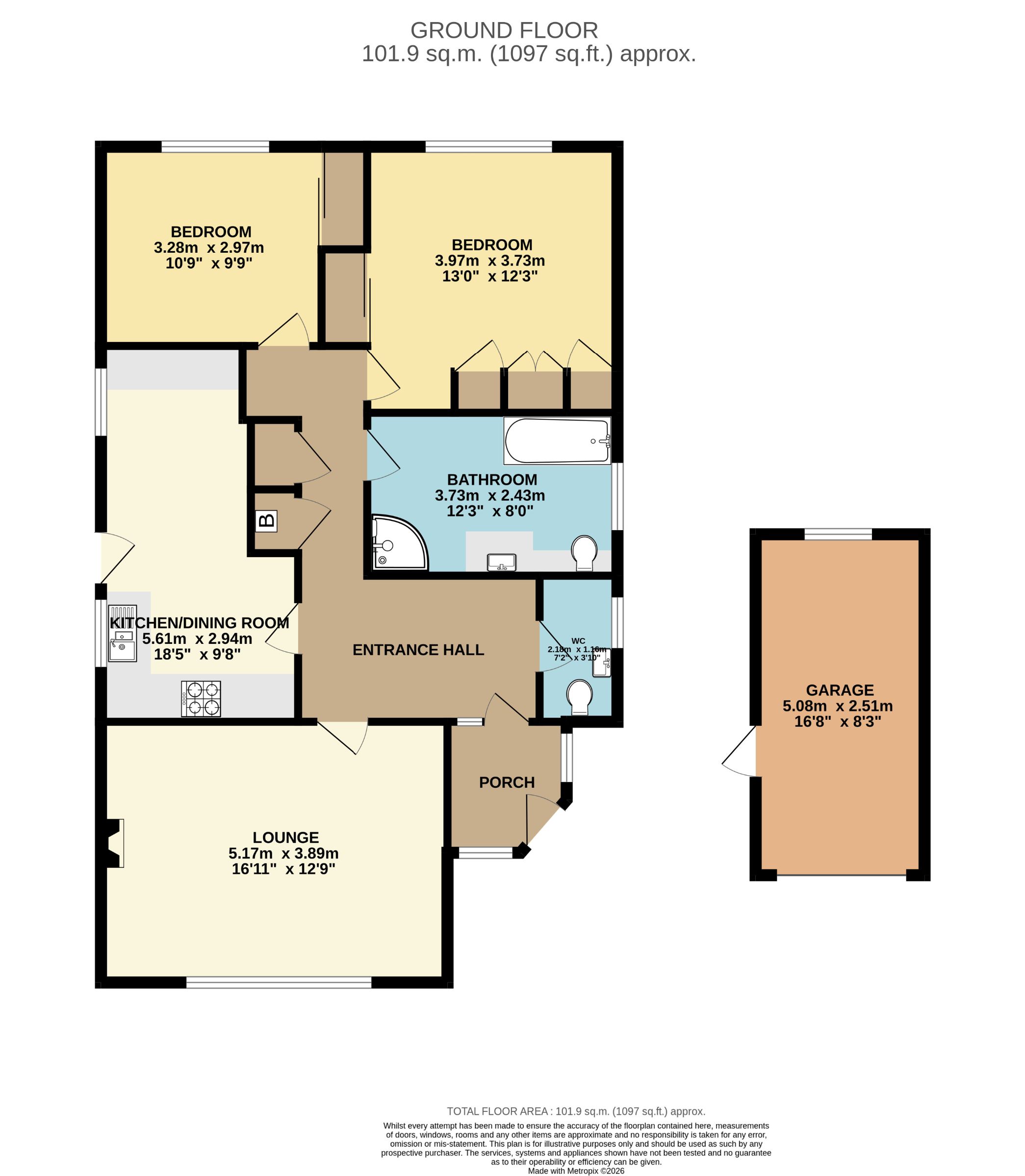 16 Brendons Avenue, Torquay floorplan