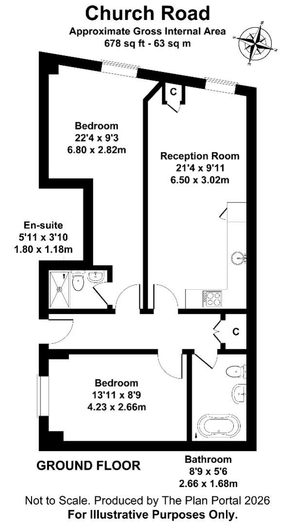 Flat 10, 79, Church Road, London floorplan