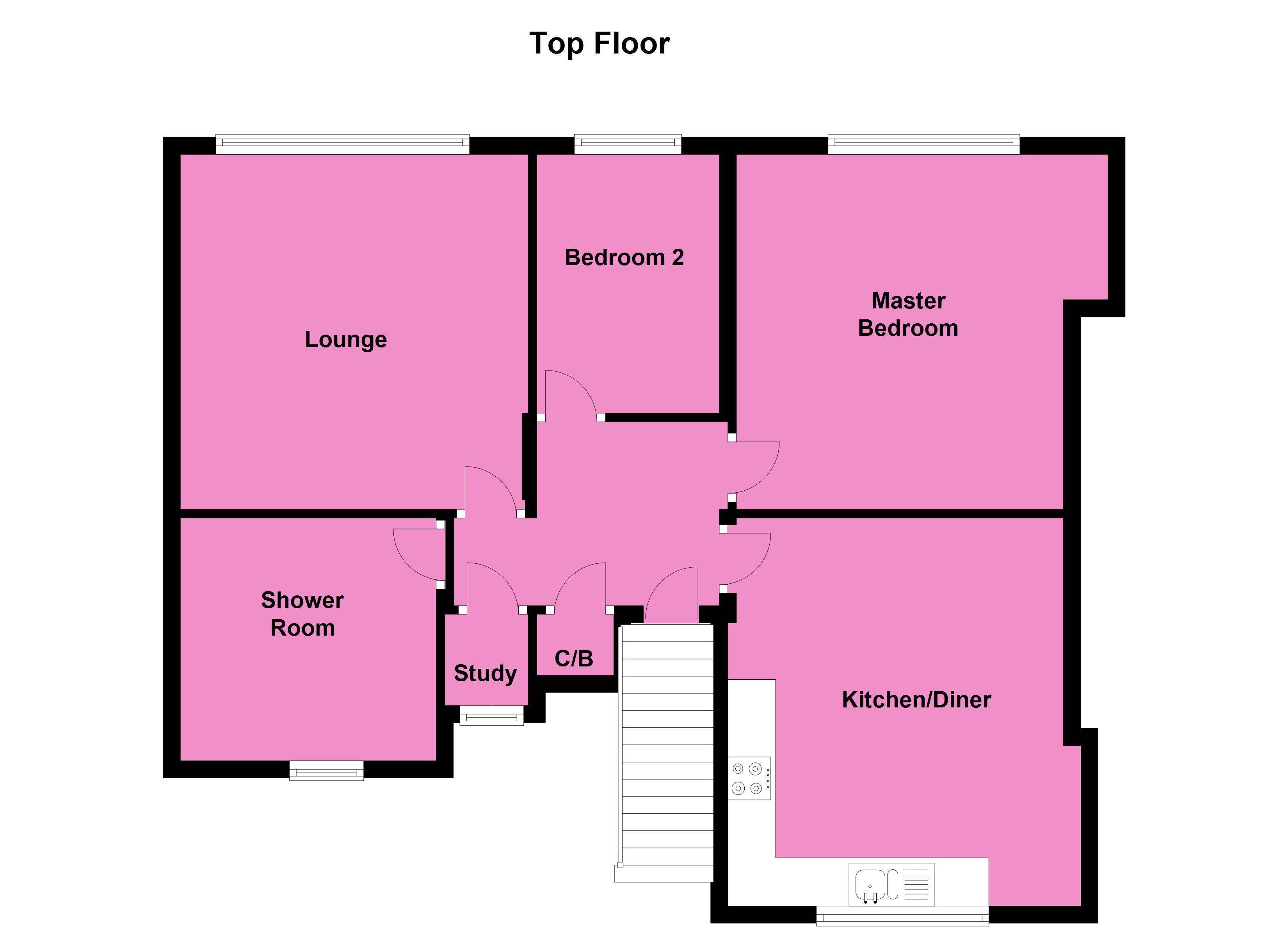 Top Floor 9, Blenheim Road, Minehead floorplan