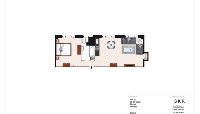 Flat 22, 39, Hill Street, London floorplan