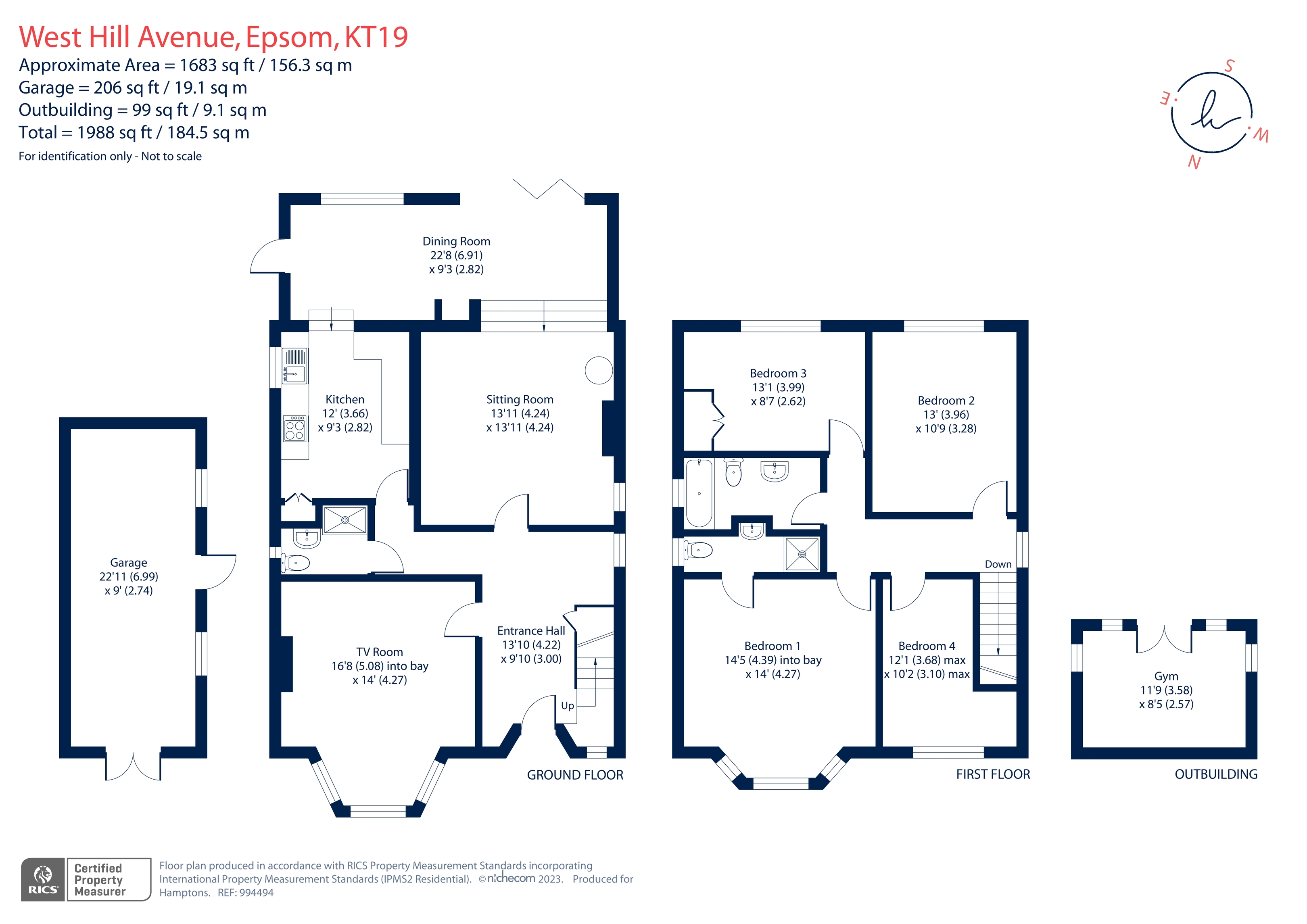 18, West Hill Avenue, Epsom floorplan