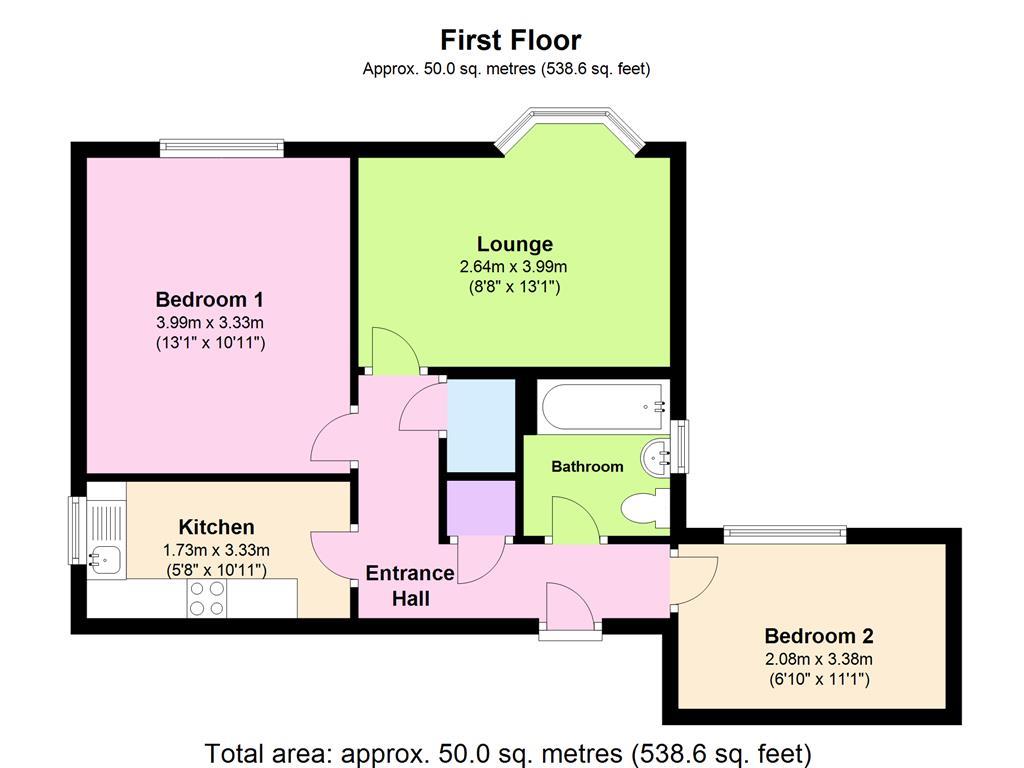 2 Bedrooms Flat to rent in St. Neots Road, Eaton Ford, St. Neots PE19