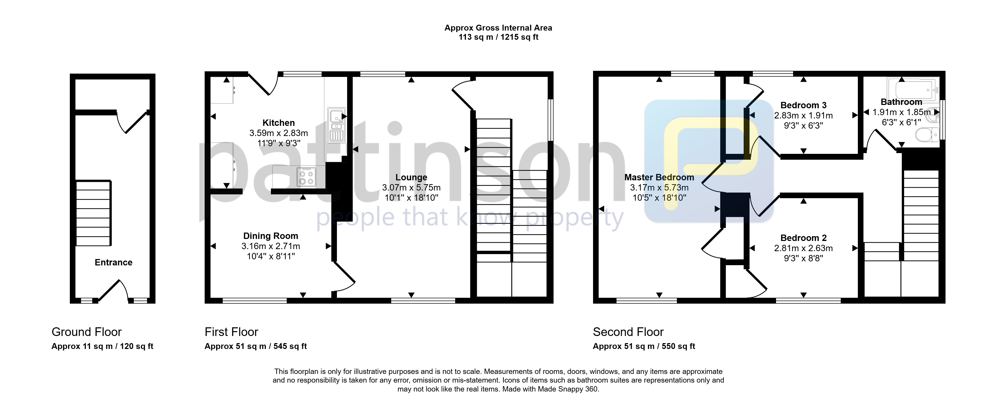 28, Kielder Drive, Ashington floorplan