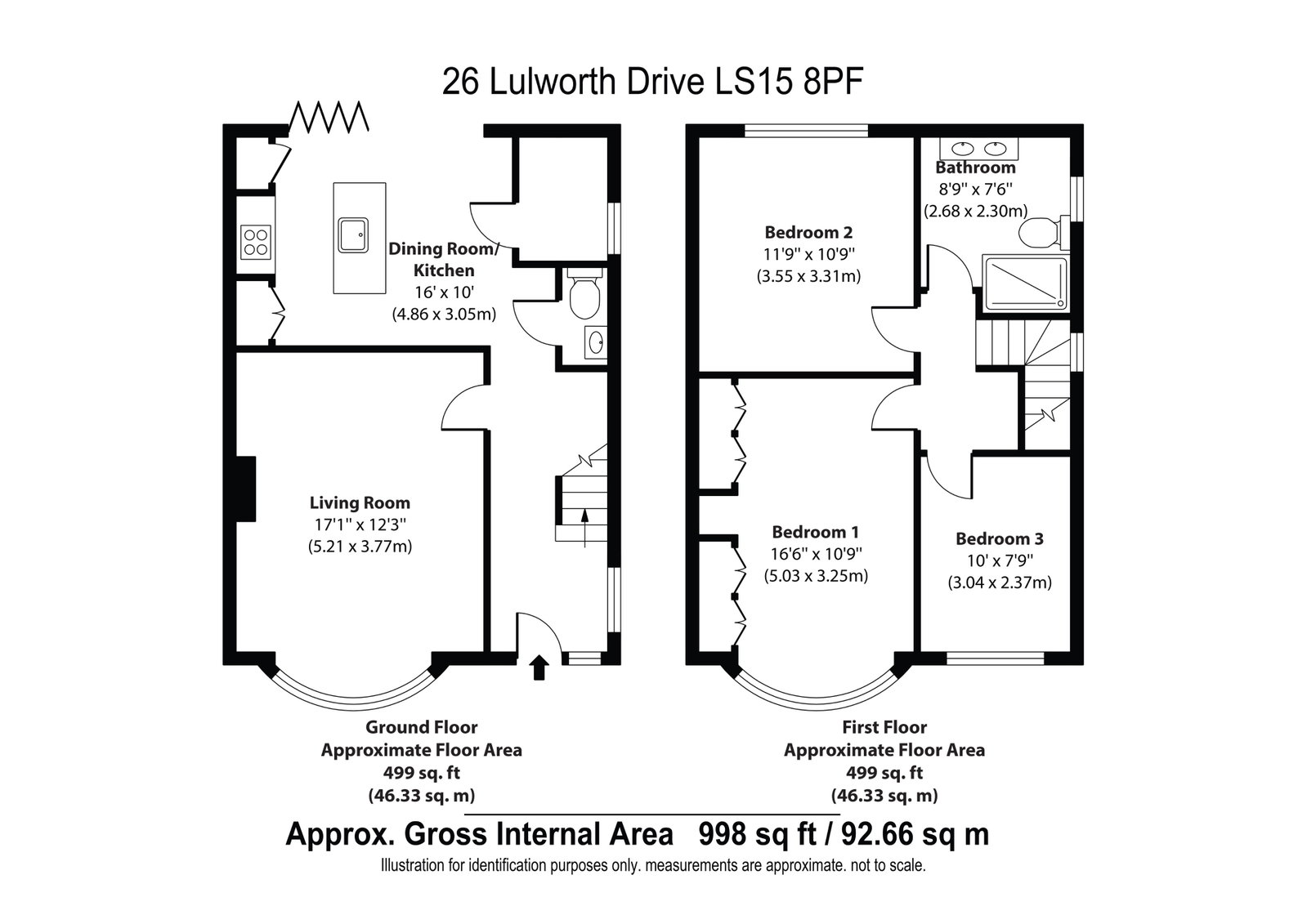 26, Lulworth Drive, Leeds floorplan
