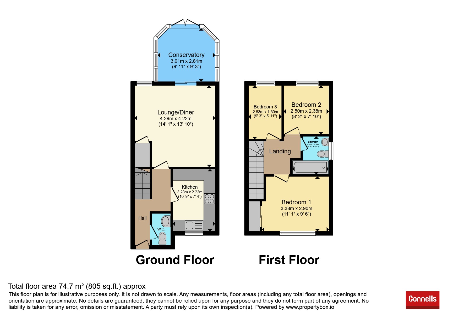 16, The Woodlands, Horley floorplan
