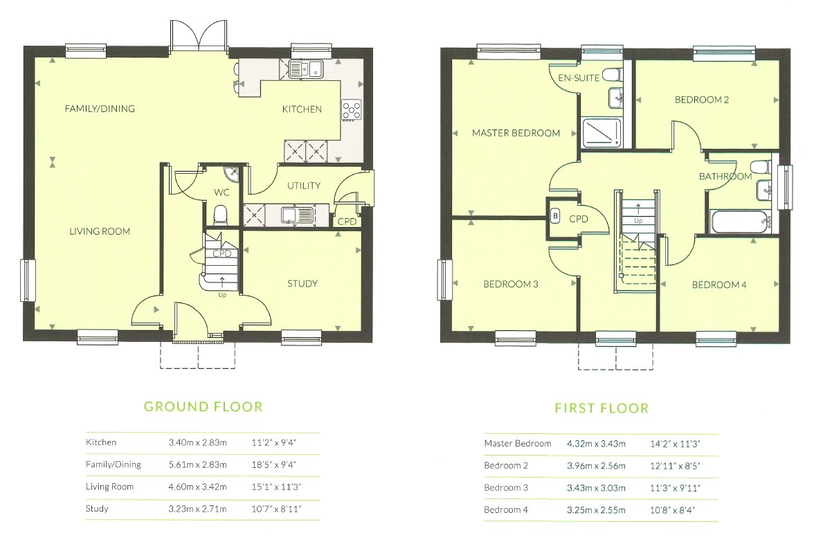 Plot 225 The Elderflower,, Little Cotton Farm, Devon floorplan