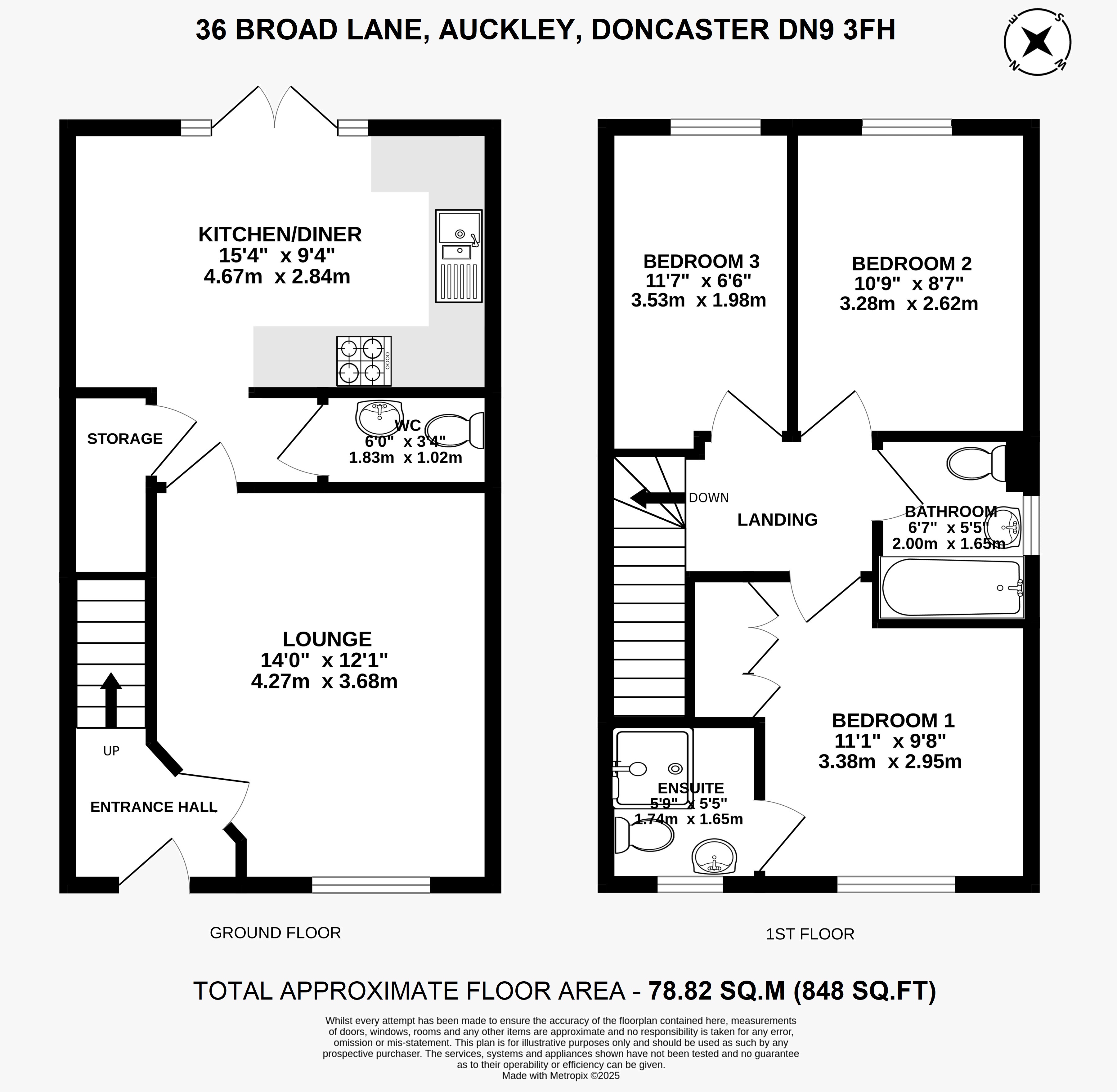 36, Broad Lane, Doncaster floorplan