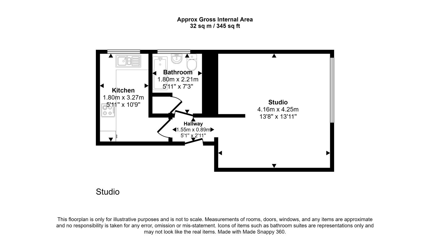 Flat 4 Wendover House, 141 Palmerston Road, Wood Green, N22 8QY floorplan