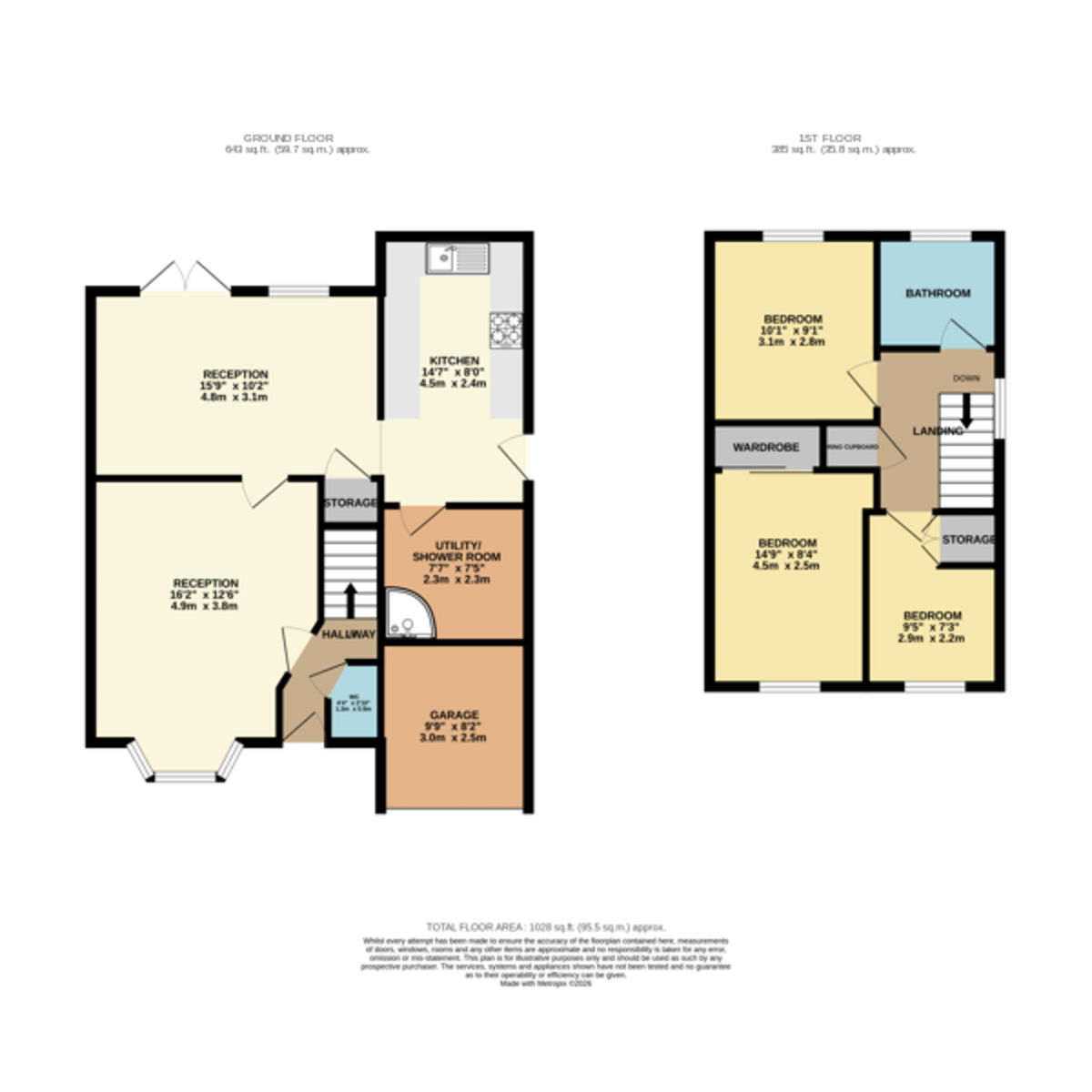 14, Sunderland Close, Woodley floorplan