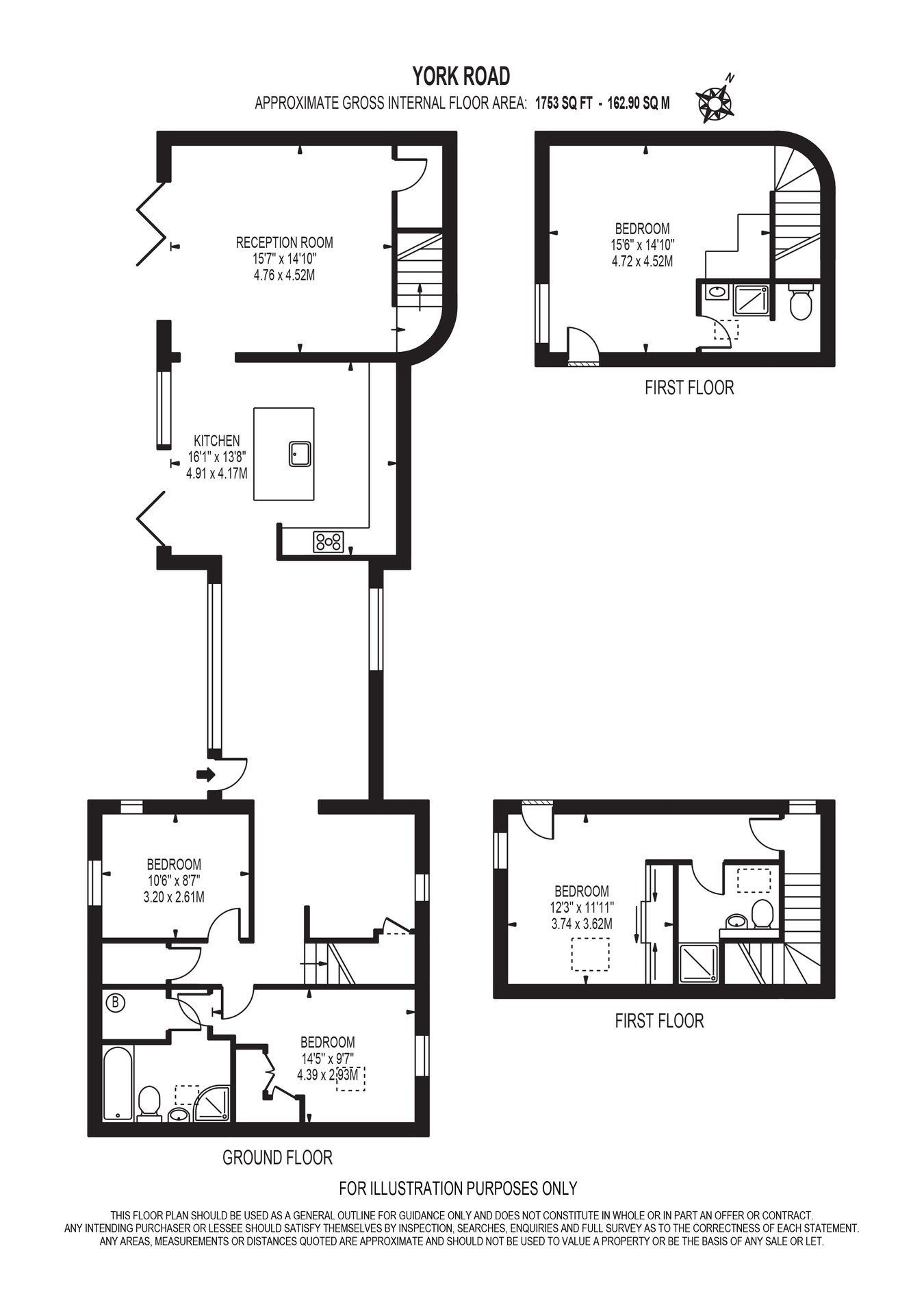 74a, York Road, Weybridge floorplan