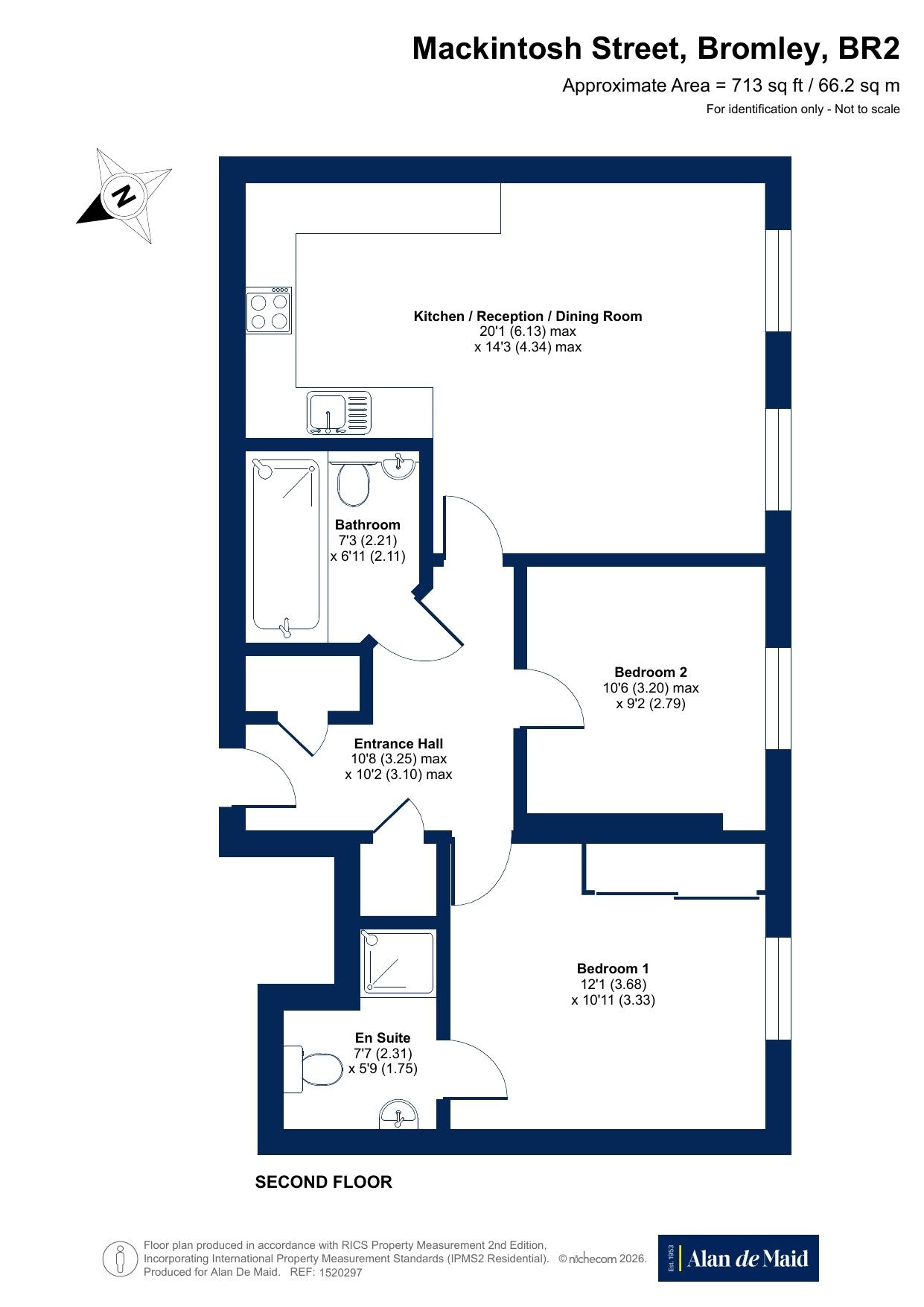 Flat 11 Burlington Apartments, 5, Mackintosh Street, Kent floorplan