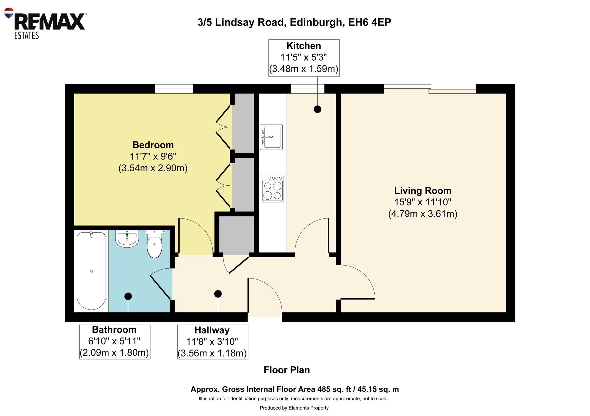 3/5 Lindsay Road, Edinburgh floorplan