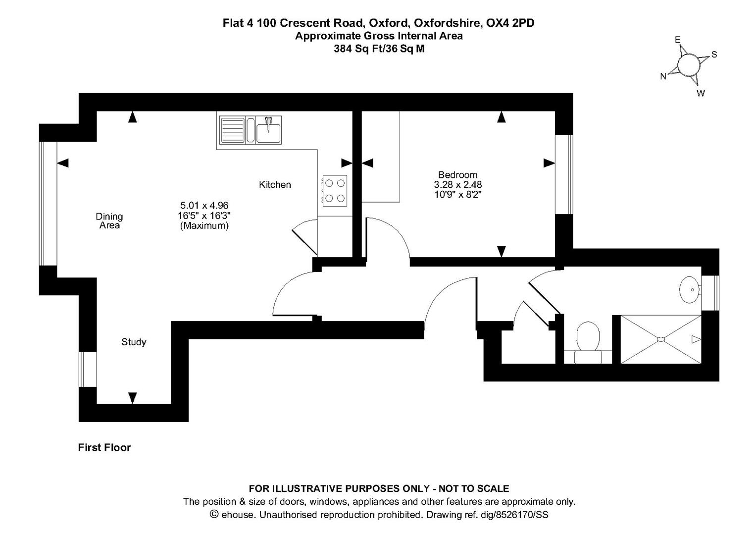 Apartment 4, 100 Crescent Road, Oxford floorplan