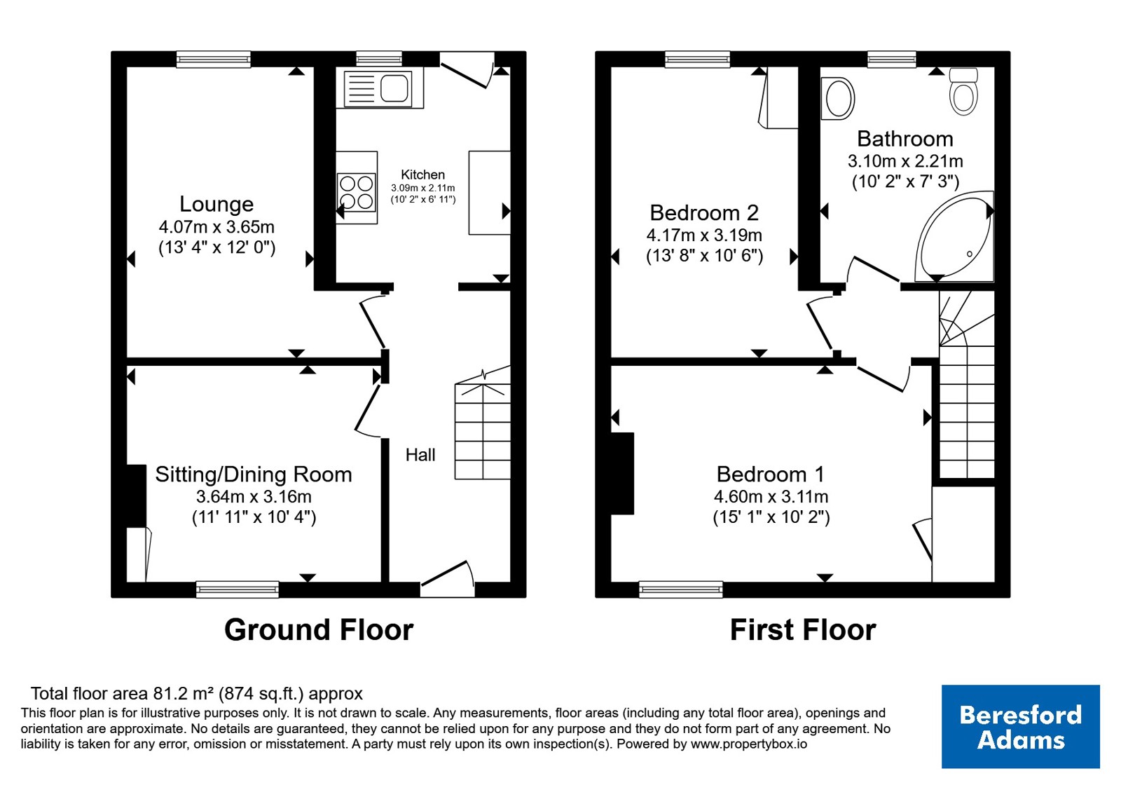 3 Fern Bank,, Village Road, Clwyd floorplan