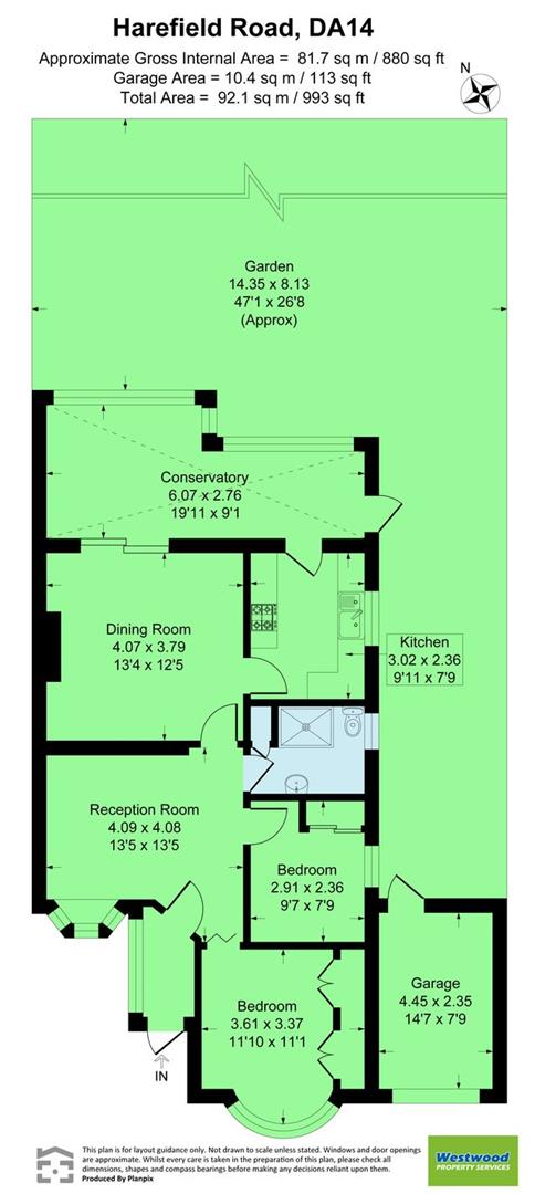3, Harefield Road, Sidcup floorplan