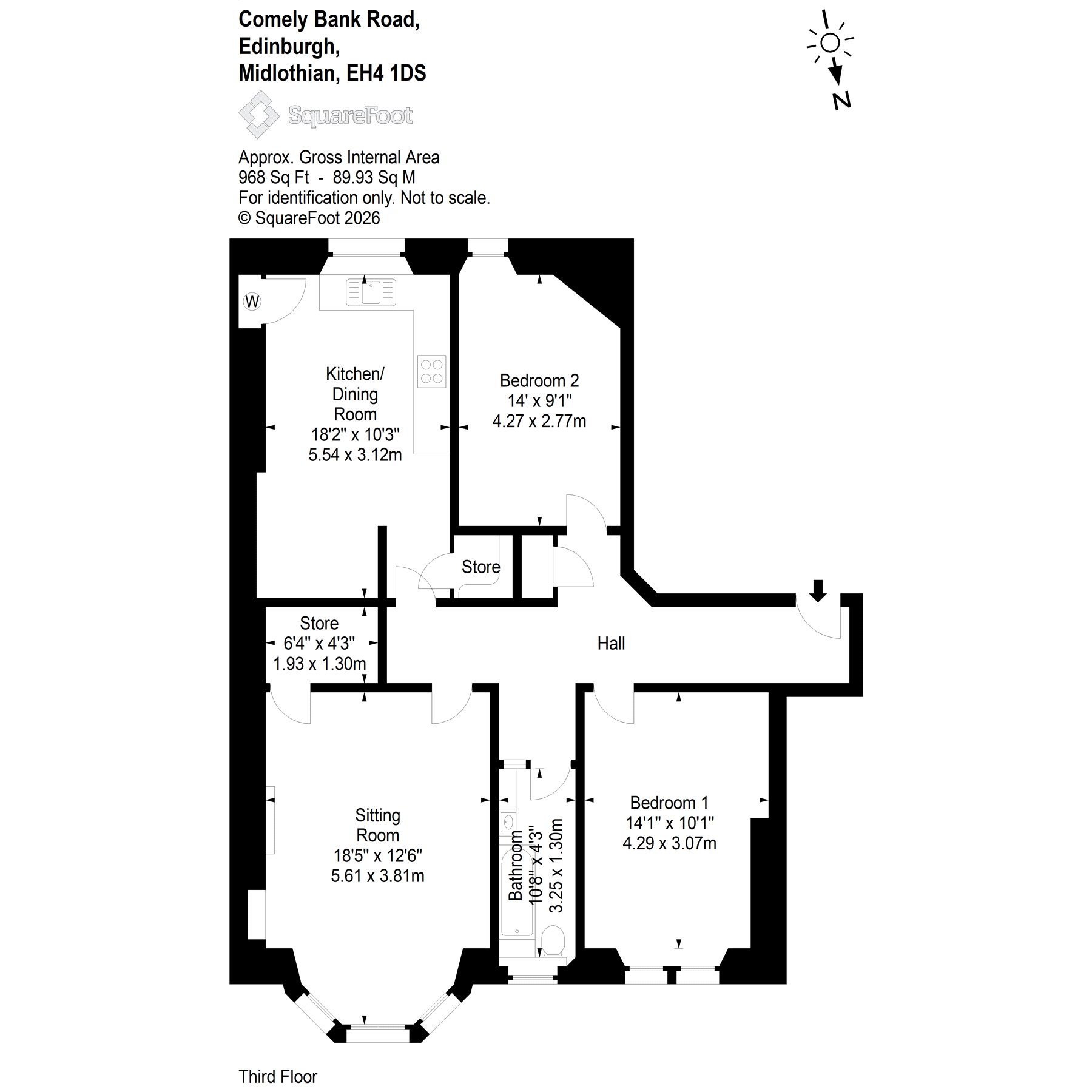 Comely Bank Edinburgh floorplan