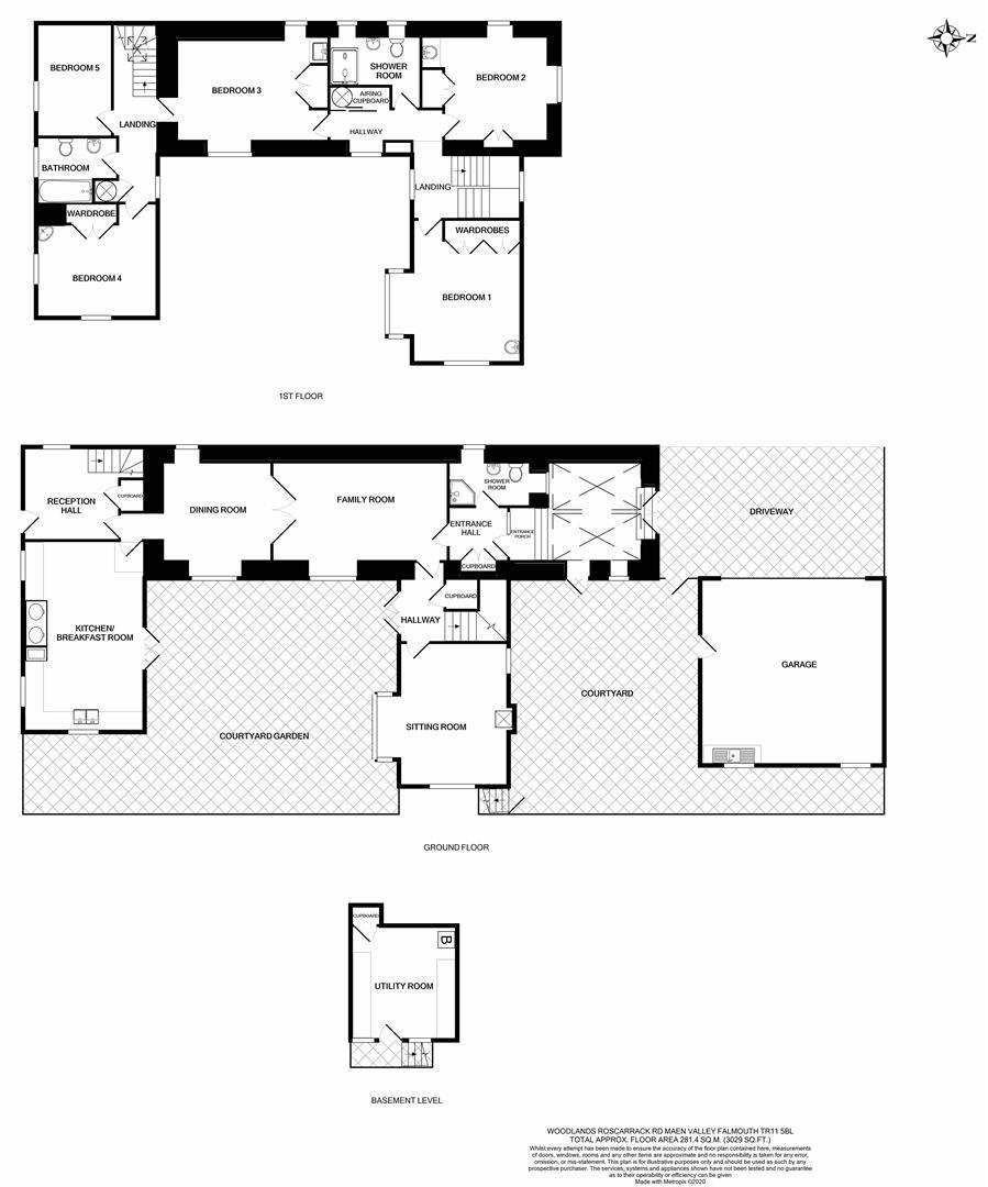Woodlands, Maen Valley, Near Falmouth floorplan