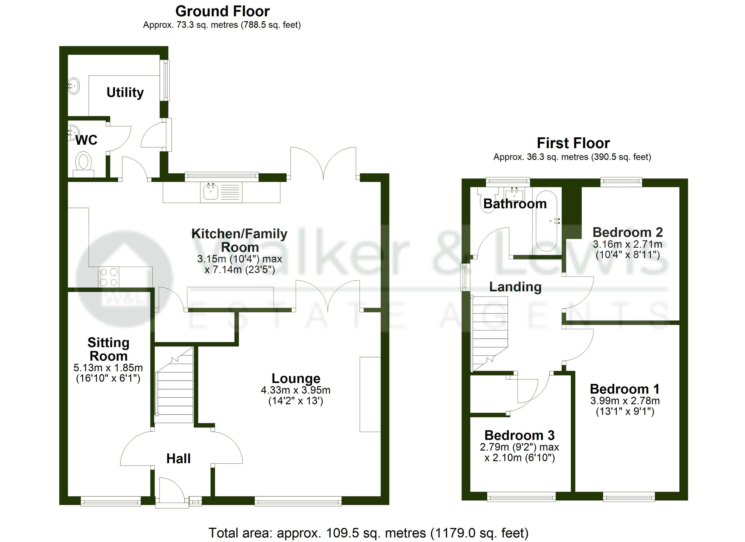 14 Hilltop Avenue, Pontypridd floorplan