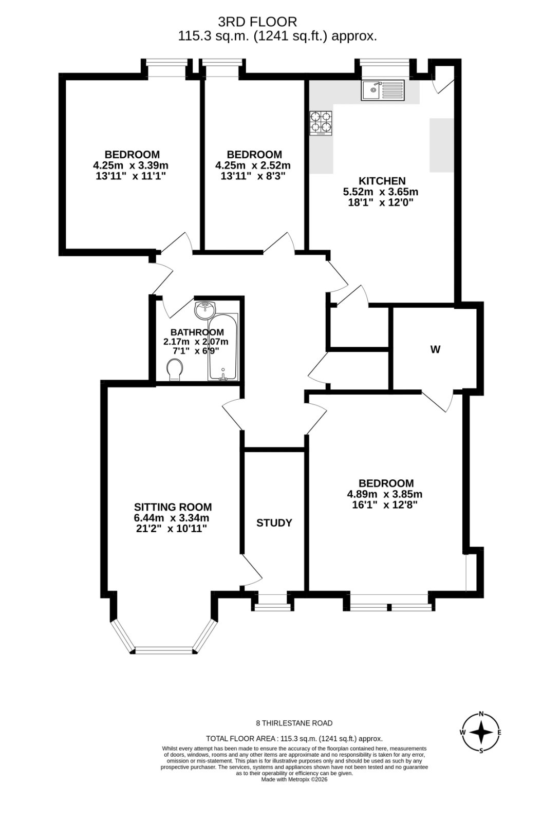 8/6 (3f2) Thirlestane Road, Edinburgh floorplan