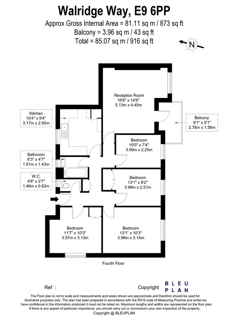 36, Woolridge Way, Hackney floorplan