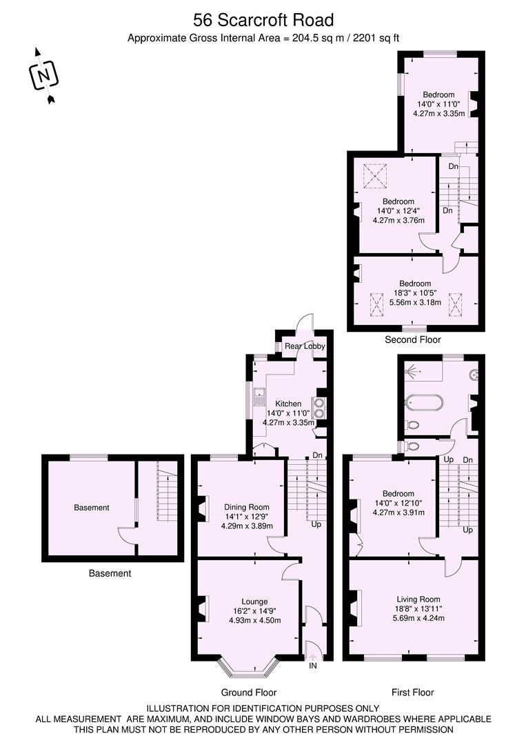 56, Scarcroft Road, York floorplan