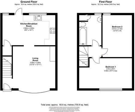 16, Dawson Road, Byfleet floorplan