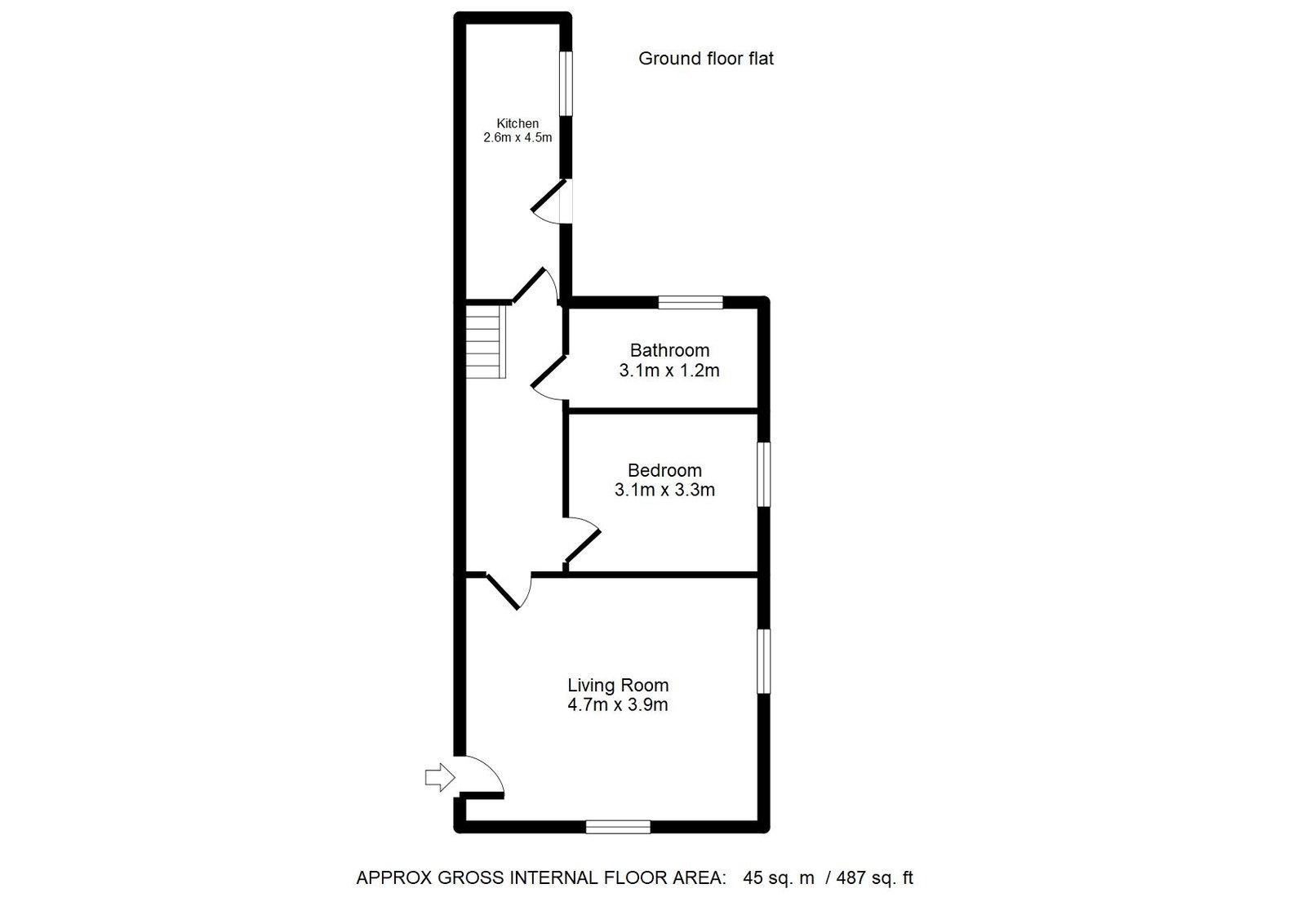 63,Ground Floor Flat, Gigg Lane, Bury floorplan
