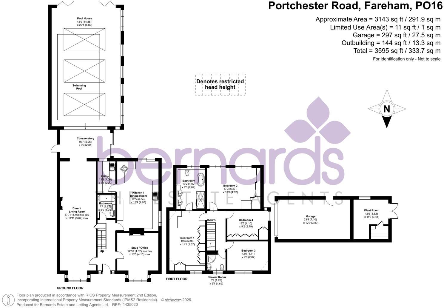 41, Portchester Road, Fareham floorplan