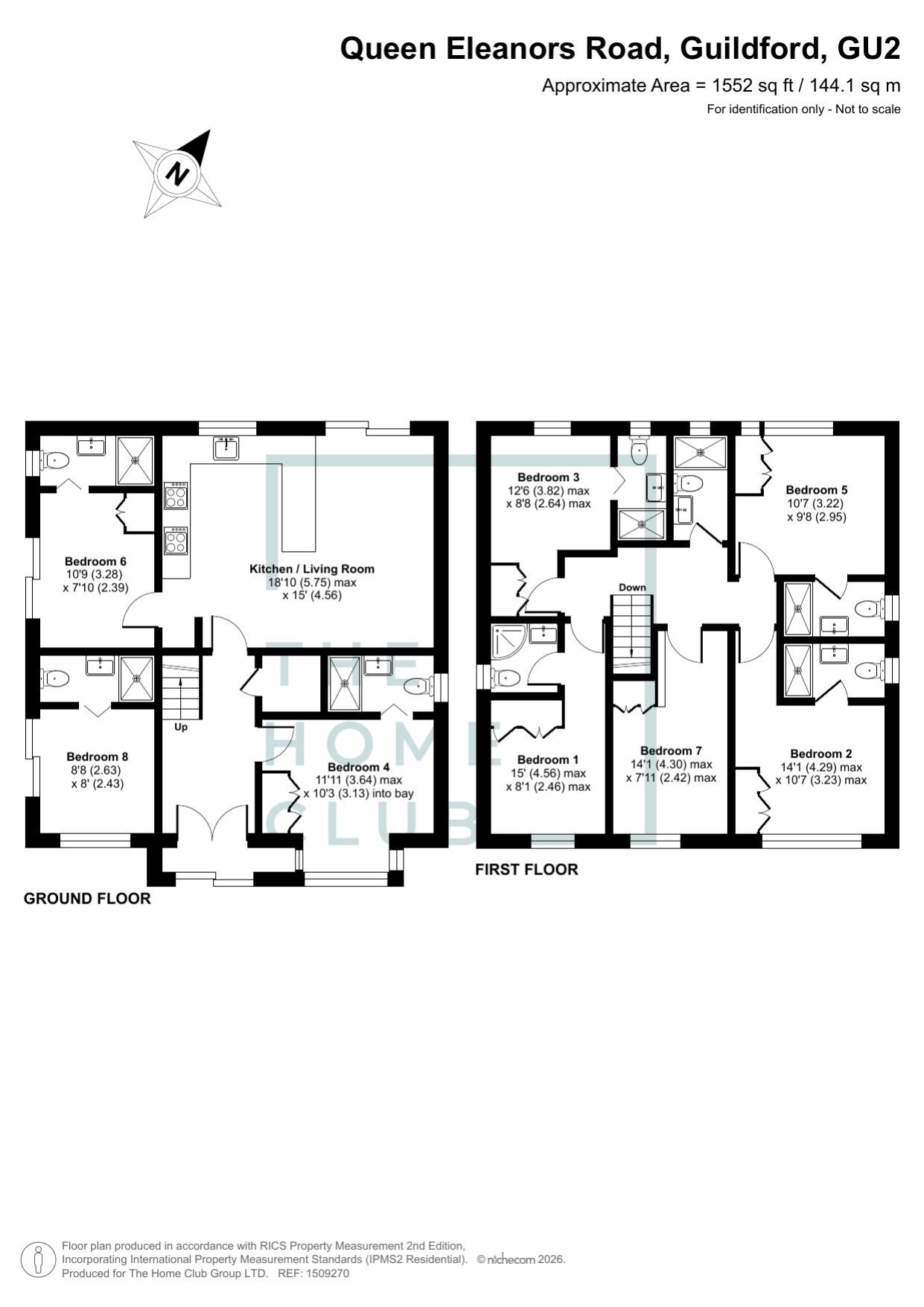 6 Bedroom - 54, Queen Eleanors Road, Guildford floorplan