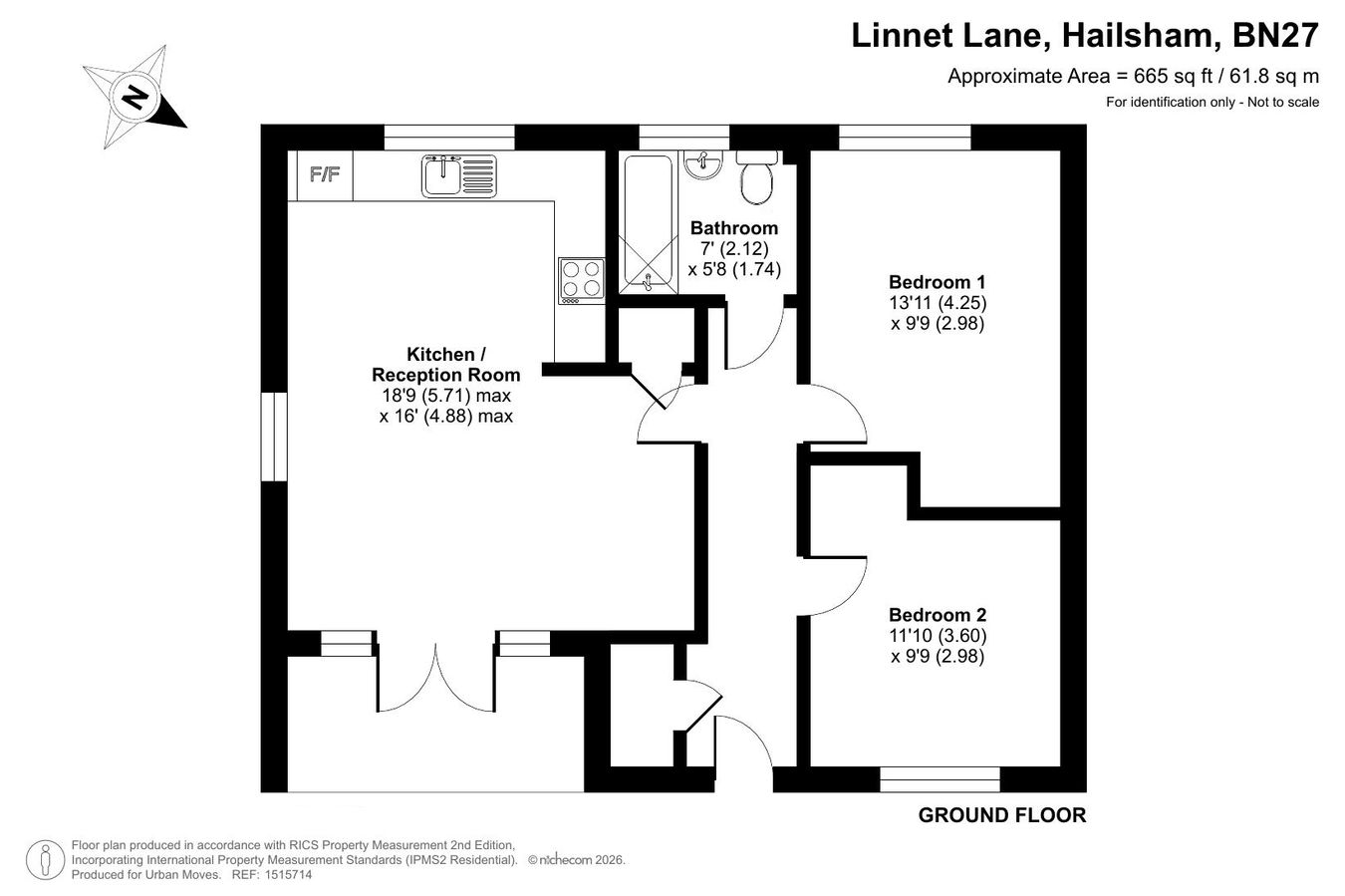 19, Linnet Lane, Hailsham floorplan