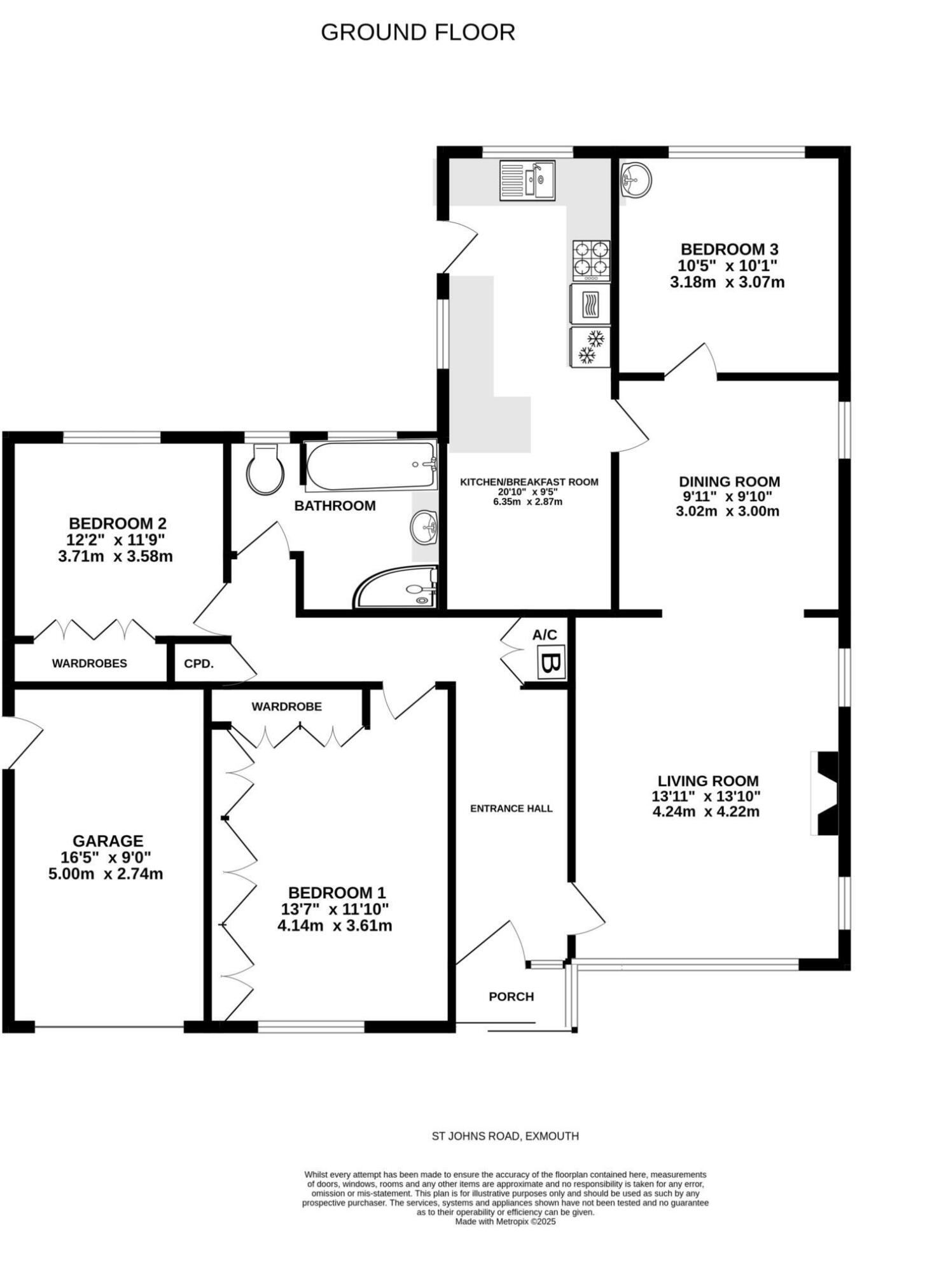 133 St. Johns Road, Exmouth Devon, Devon floorplan