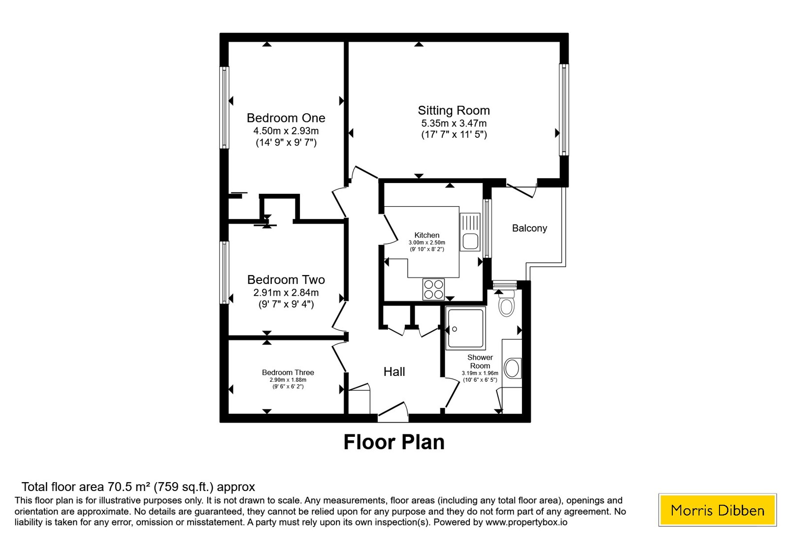 Flat 23,, Ward Court, Hampshire floorplan