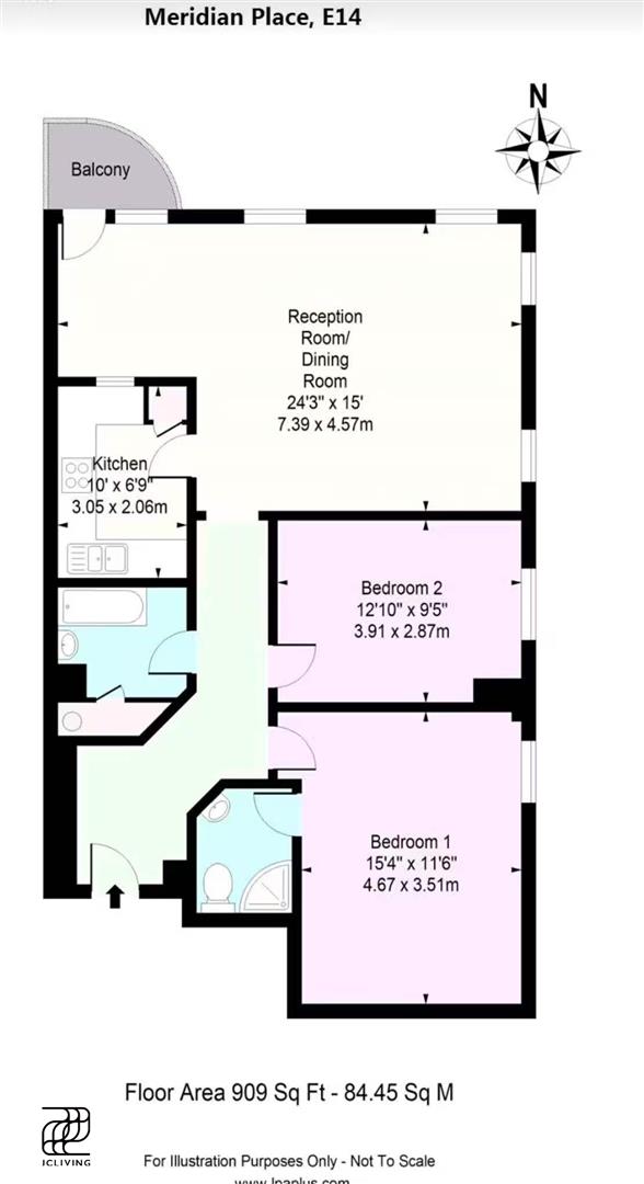 NZ166-74, Meridian Place, London floorplan