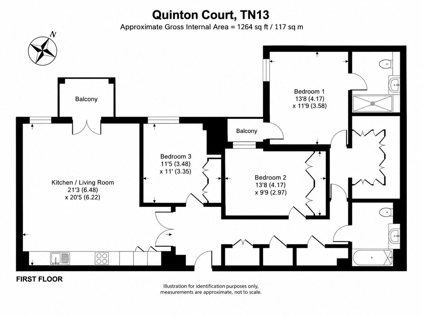 Flat 18, Quinton Court, Sevenoaks floorplan