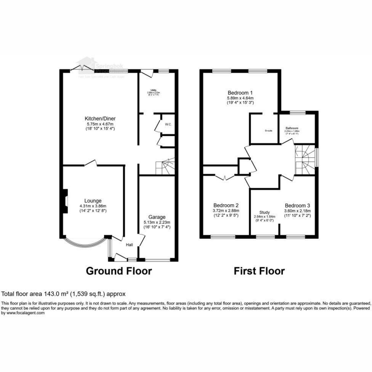 95, Worthington Road, Lichfield floorplan