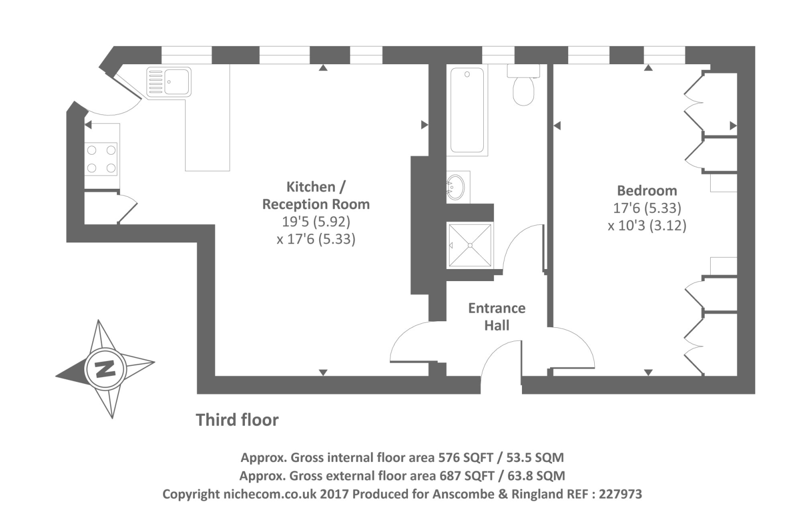 1 Bedrooms Flat to rent in Greenhill, Hampstead NW3,