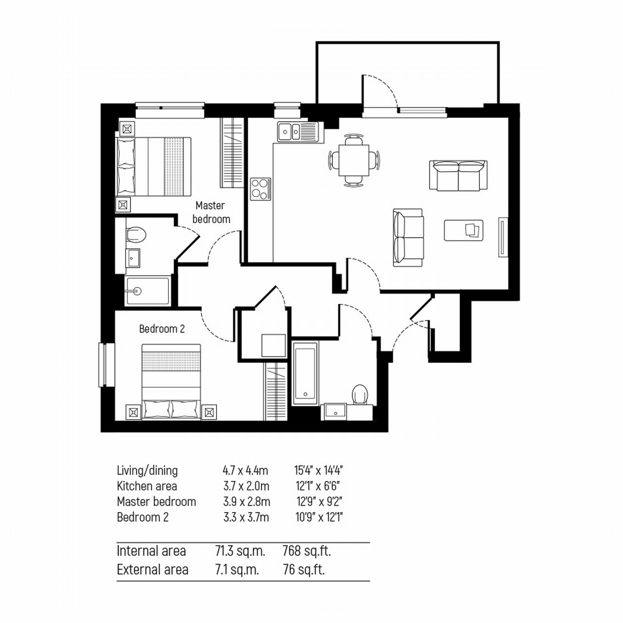 2 Bedrooms Flat to rent in Arrandene Apartments, Silverworks Close, Colindale, London NW9