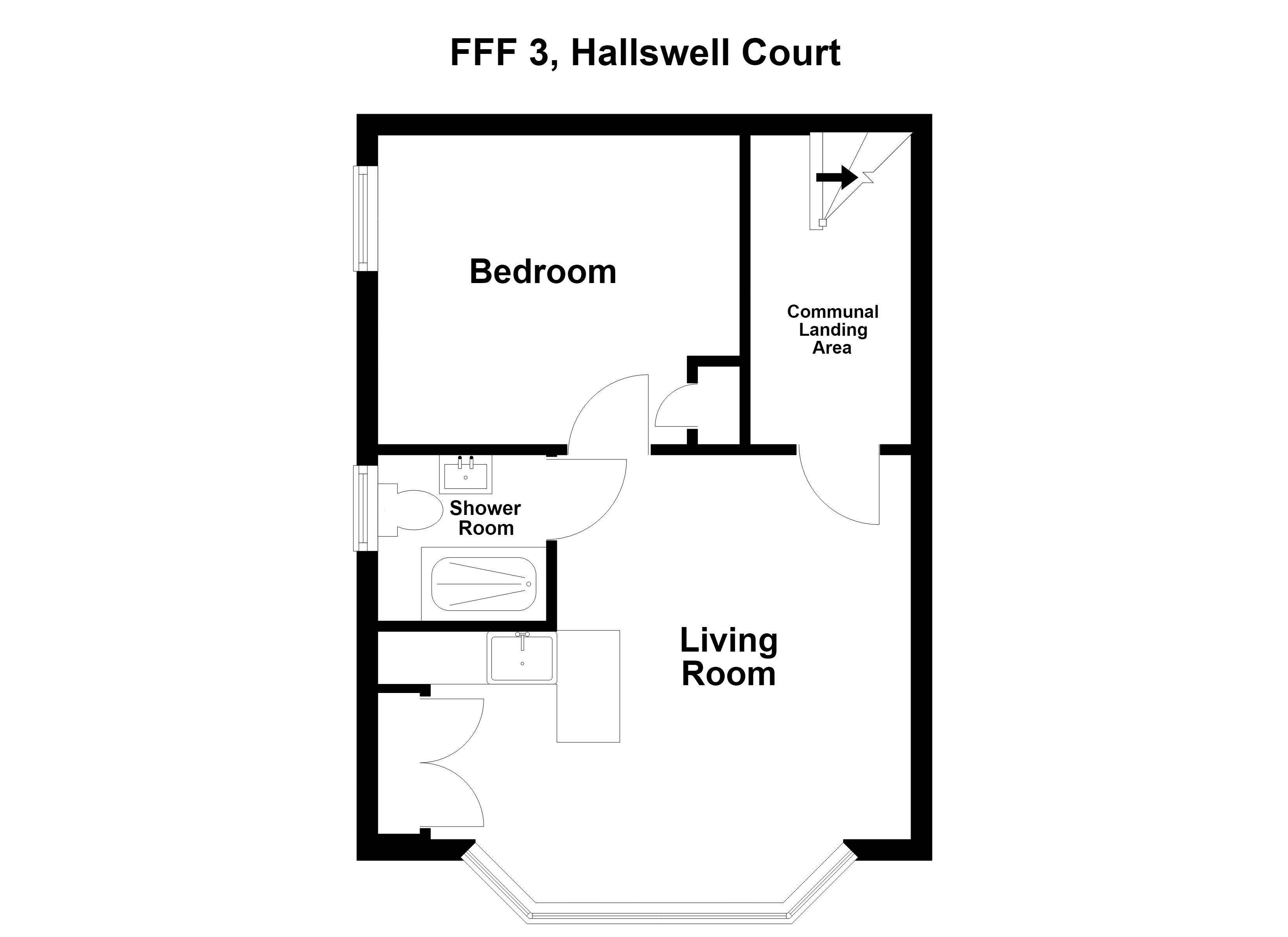 Flat 3 Hallswell Court, 22/24, Totnes Road, Paignton floorplan