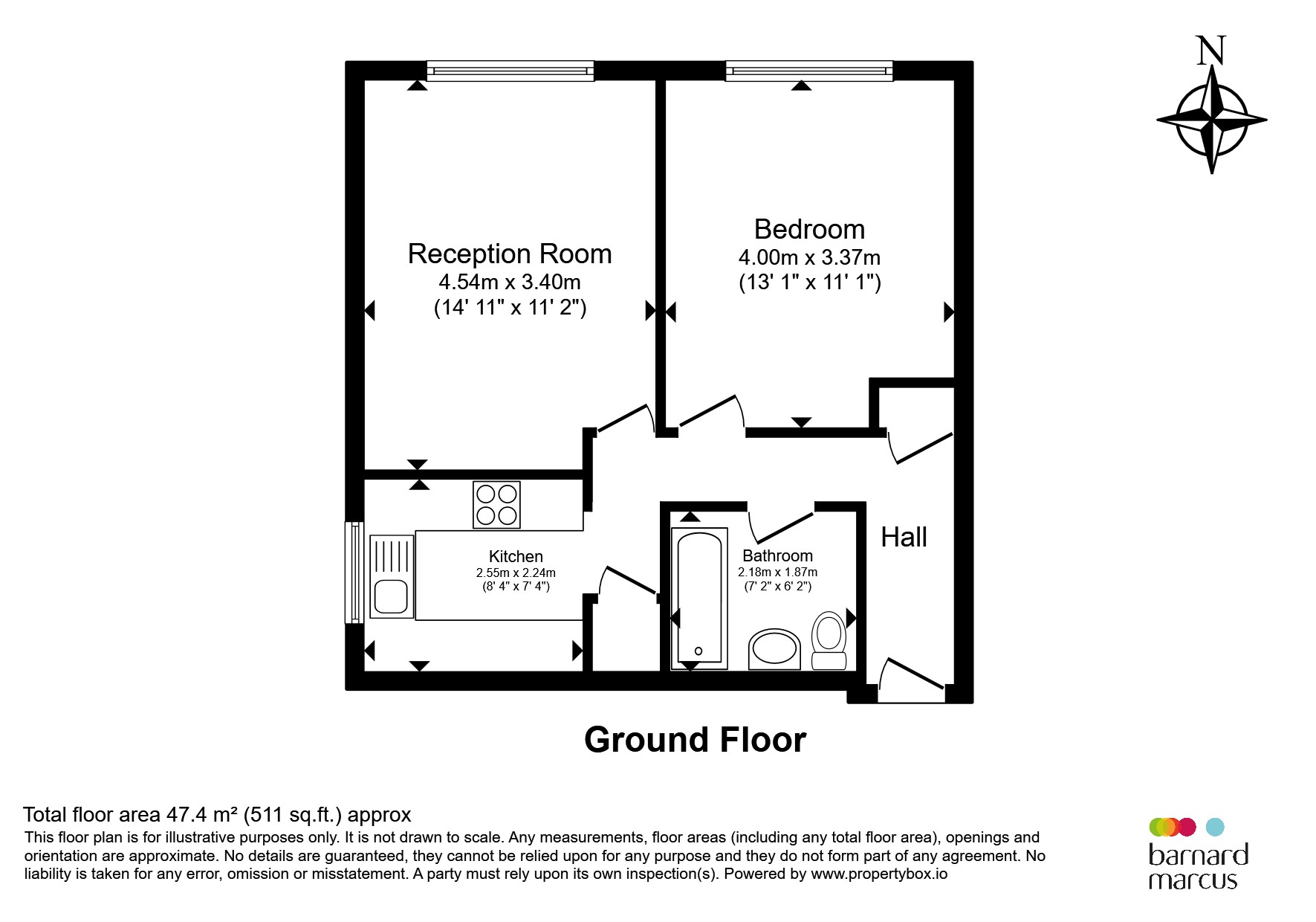 Flat 2, 5, Brambledown Road, Wallington floorplan