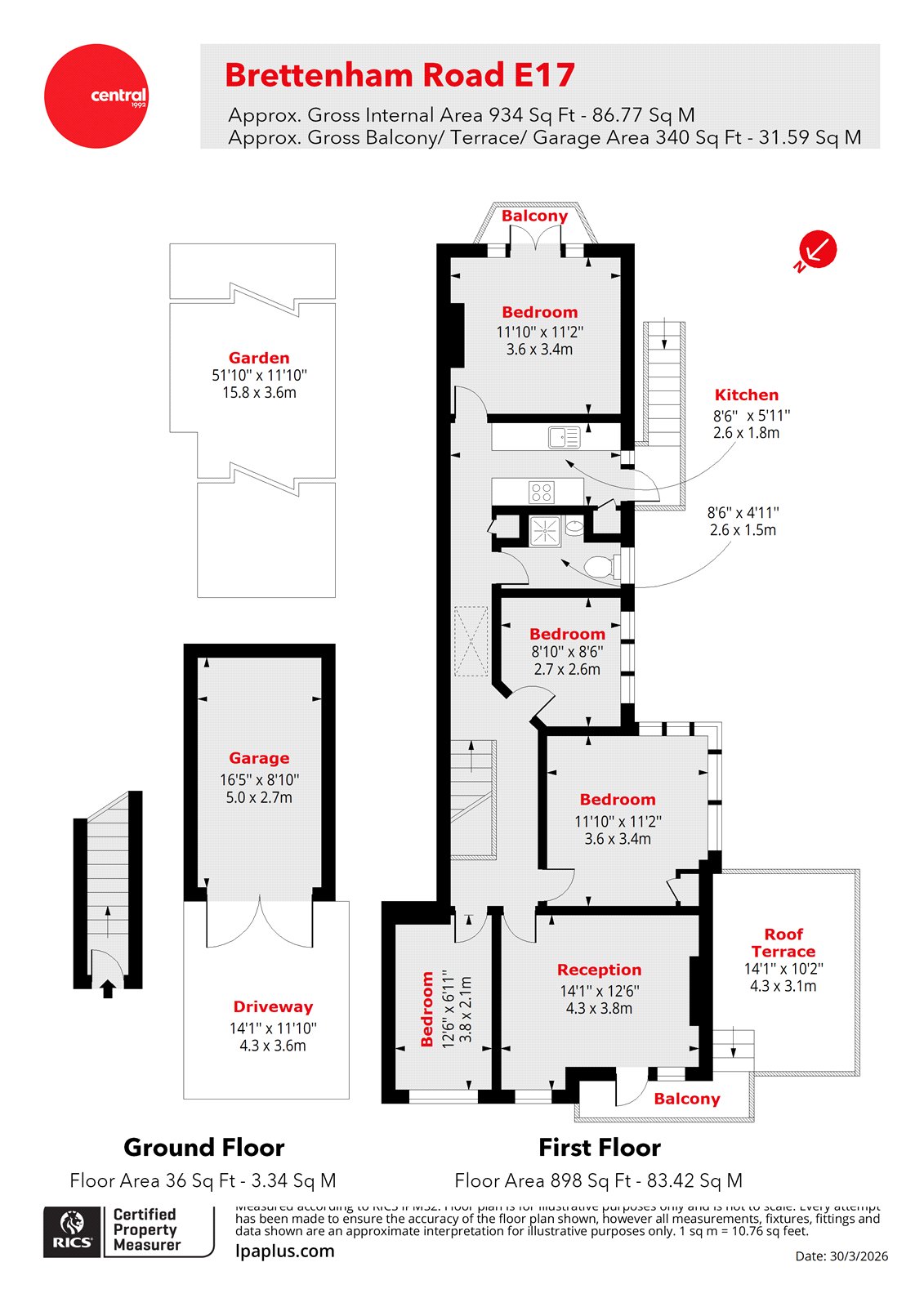 192, Brettenham Road, London floorplan
