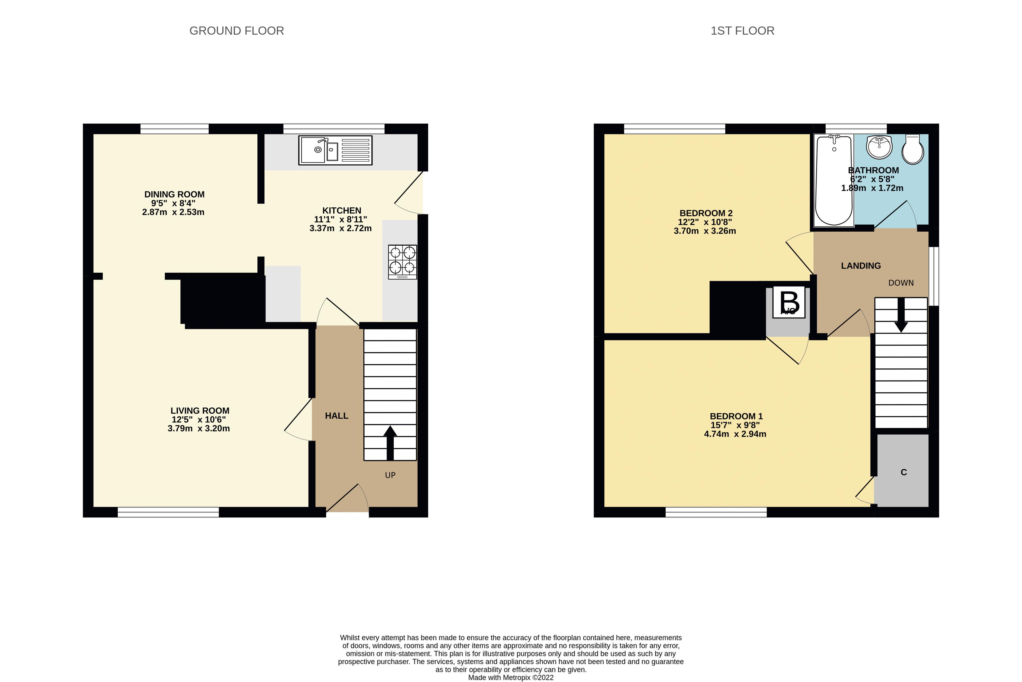 St. Albans Place, Taunton TA2, 2 bedroom semidetached house for sale