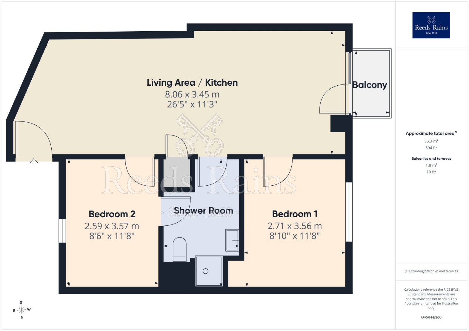 Apartment 26, Campbell House, 403, Ashton Old Road, Manchester floorplan