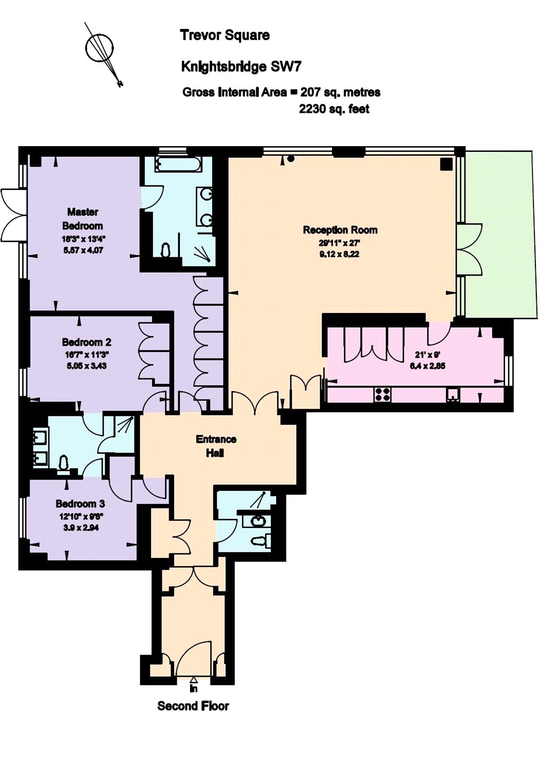 3 Bedrooms Flat to rent in Trevor Square, Knightsbridge, London SW7