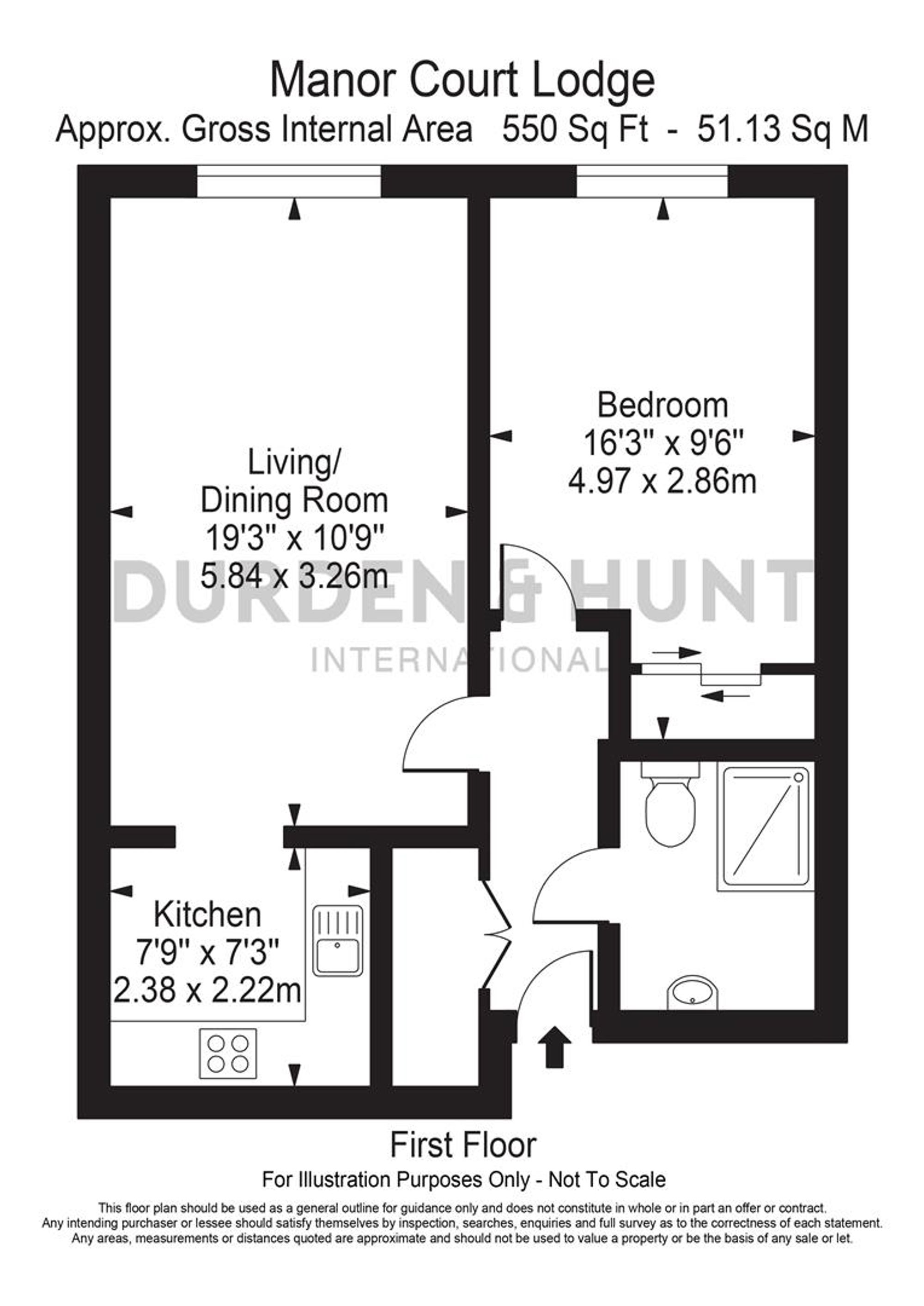Flat 17, Manor Court Lodge, London floorplan