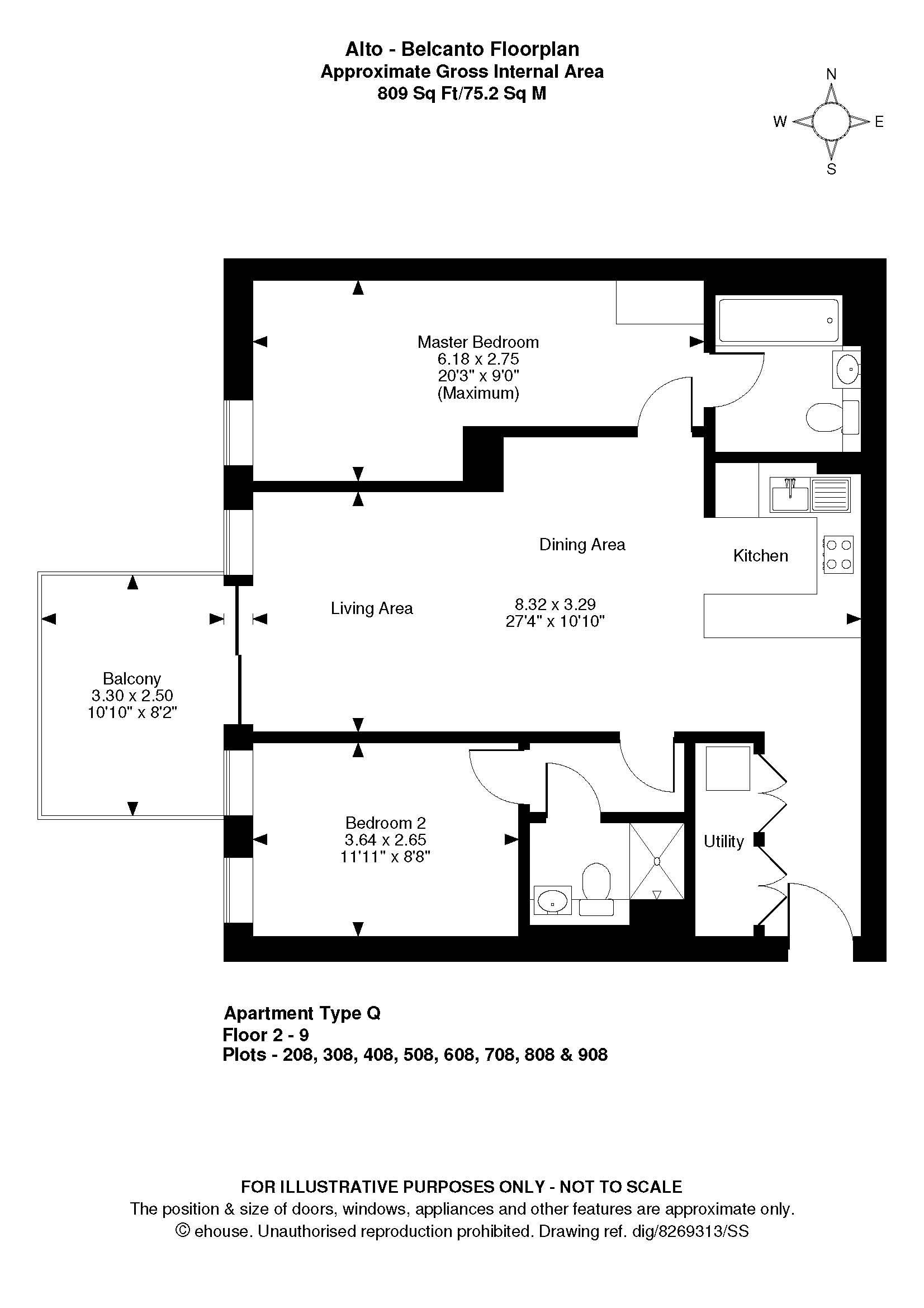 30 Belcanto Apartments, 3 Elvin Gardens, Wembley floorplan