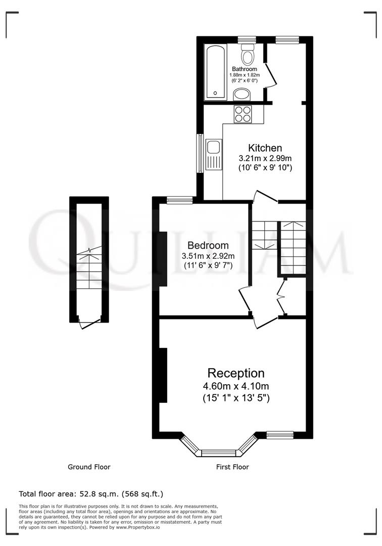 First Floor Flat, 32, Layton Road, Brentford floorplan