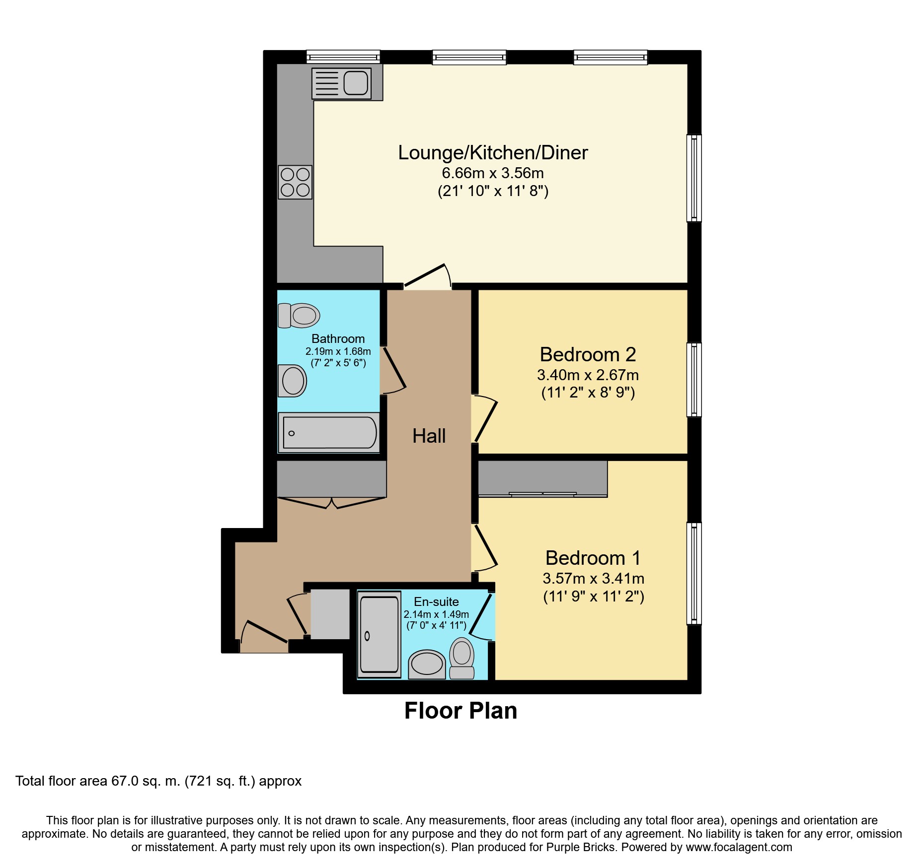 2 Bedrooms Flat for sale in Arundale Walk, Horsham RH12